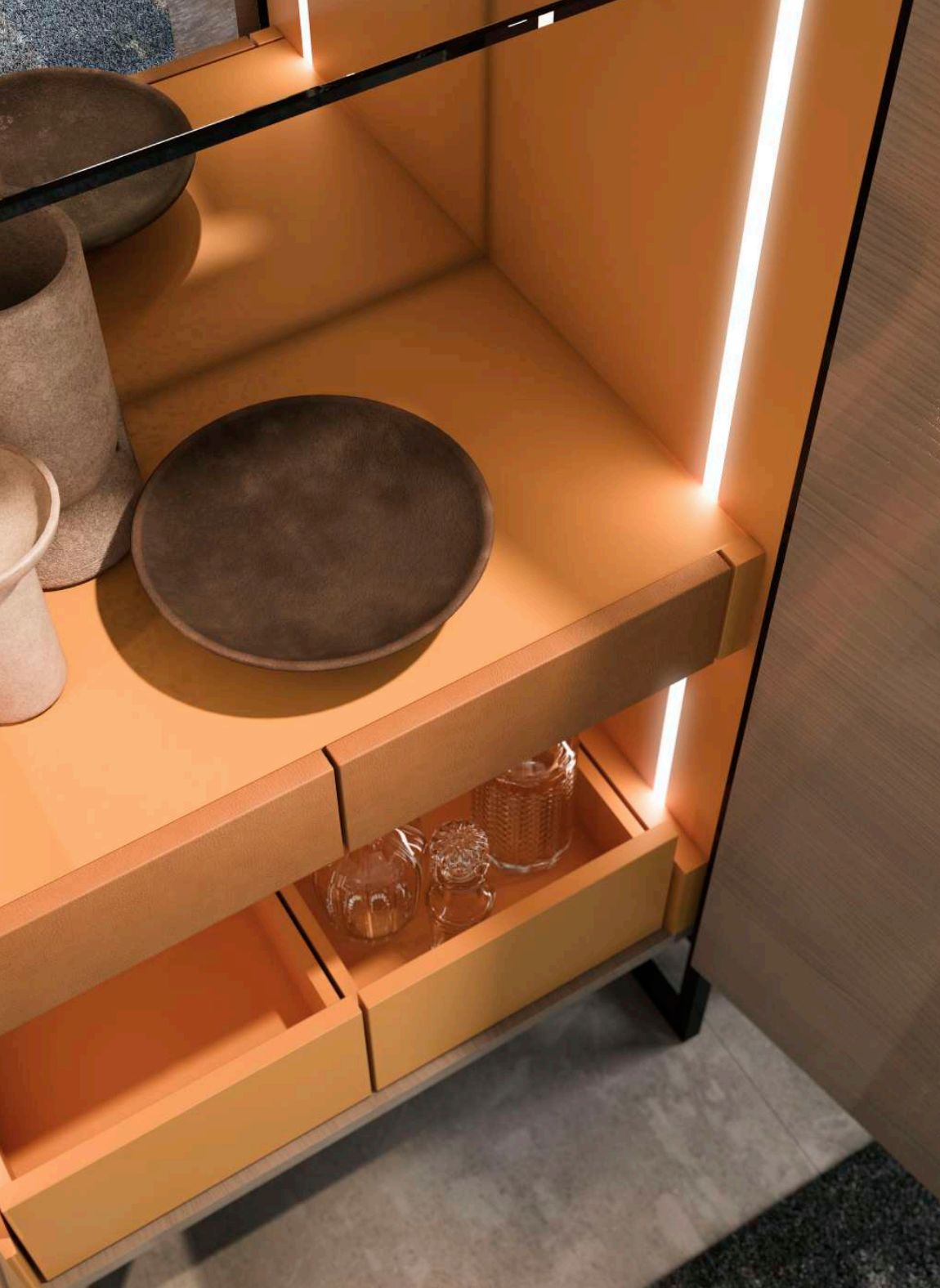 Bar‑Einheit mit Beleuchtung