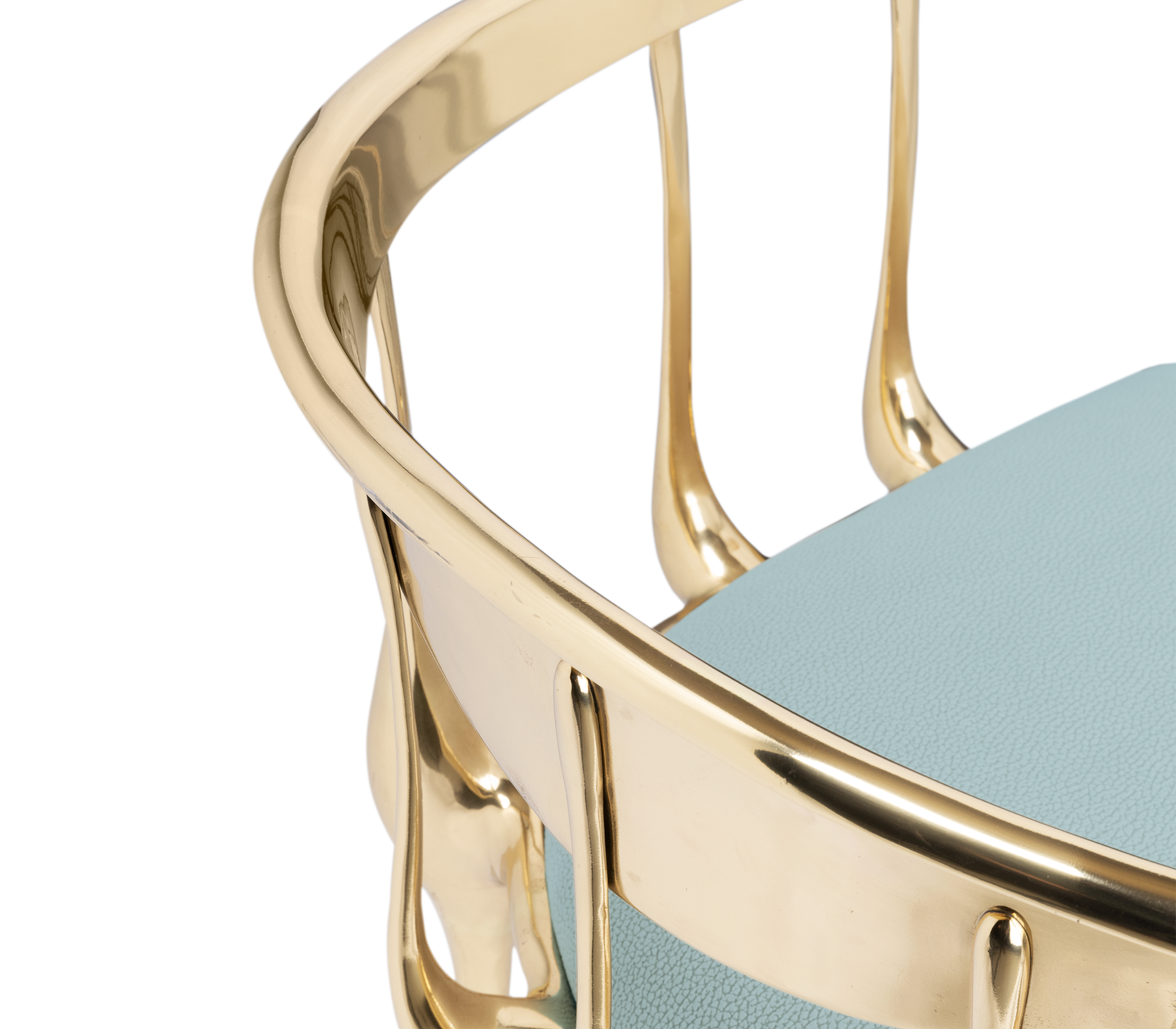 Hellblauer Luxusstuhl