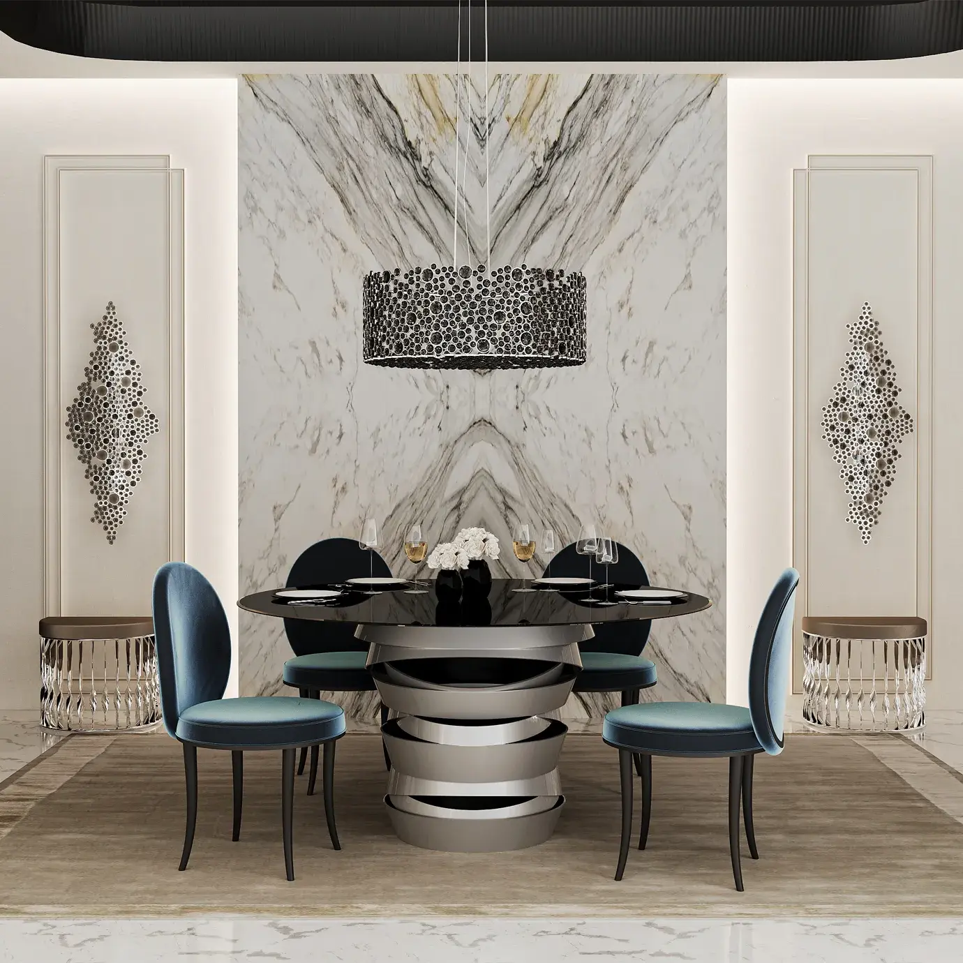 Mistral Stoff‑Esszimmerstuhl - 2