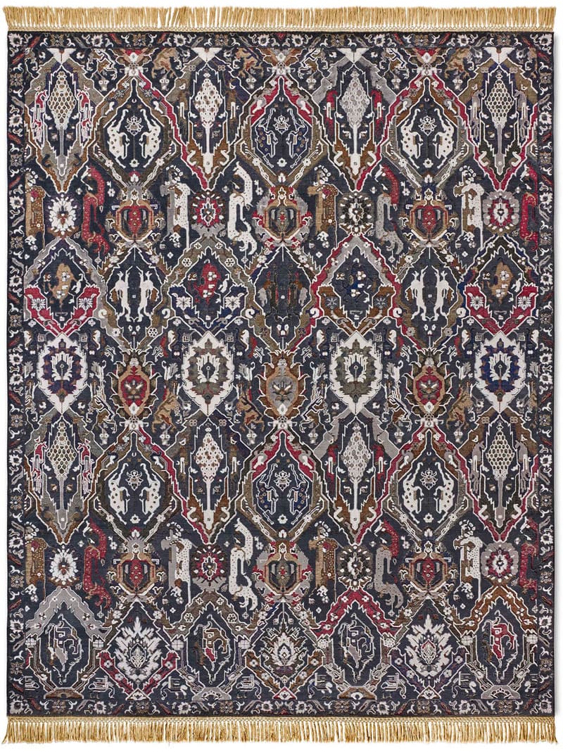 Kava Bagh Reverse Original auf Schwarz Teppich | Größe: 274 x 365 cm
