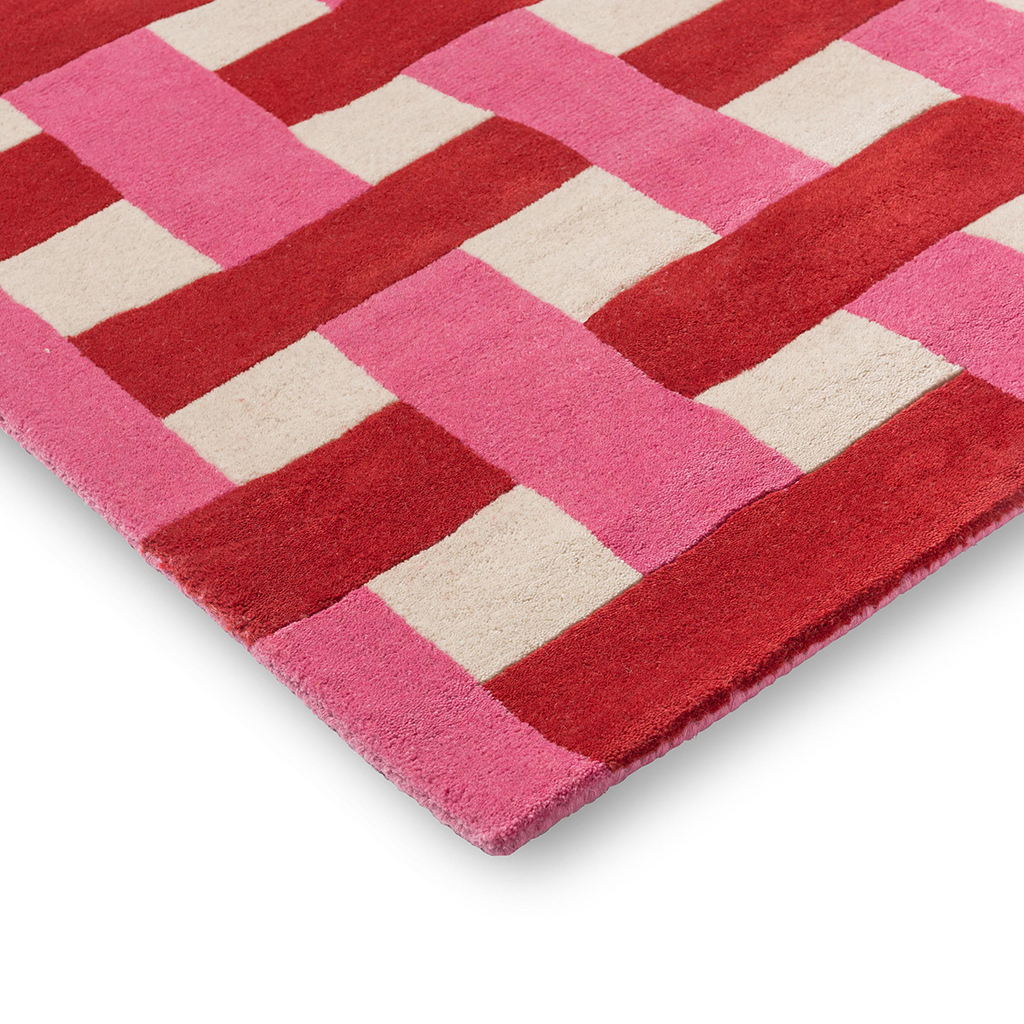 Basket Weave Coral/Rose Teppich | Größe: 170 x 240 cm