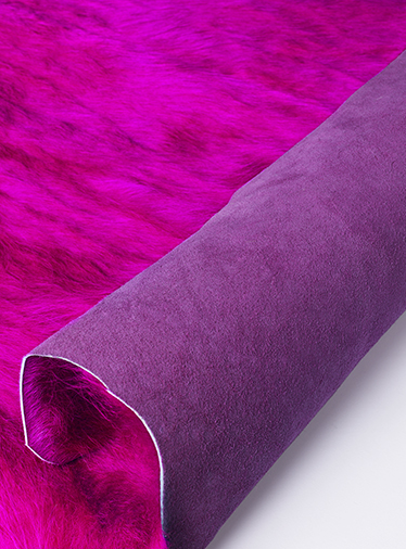 Fuchsia Natur Kuhfell | Größe: 200 x 240 cm