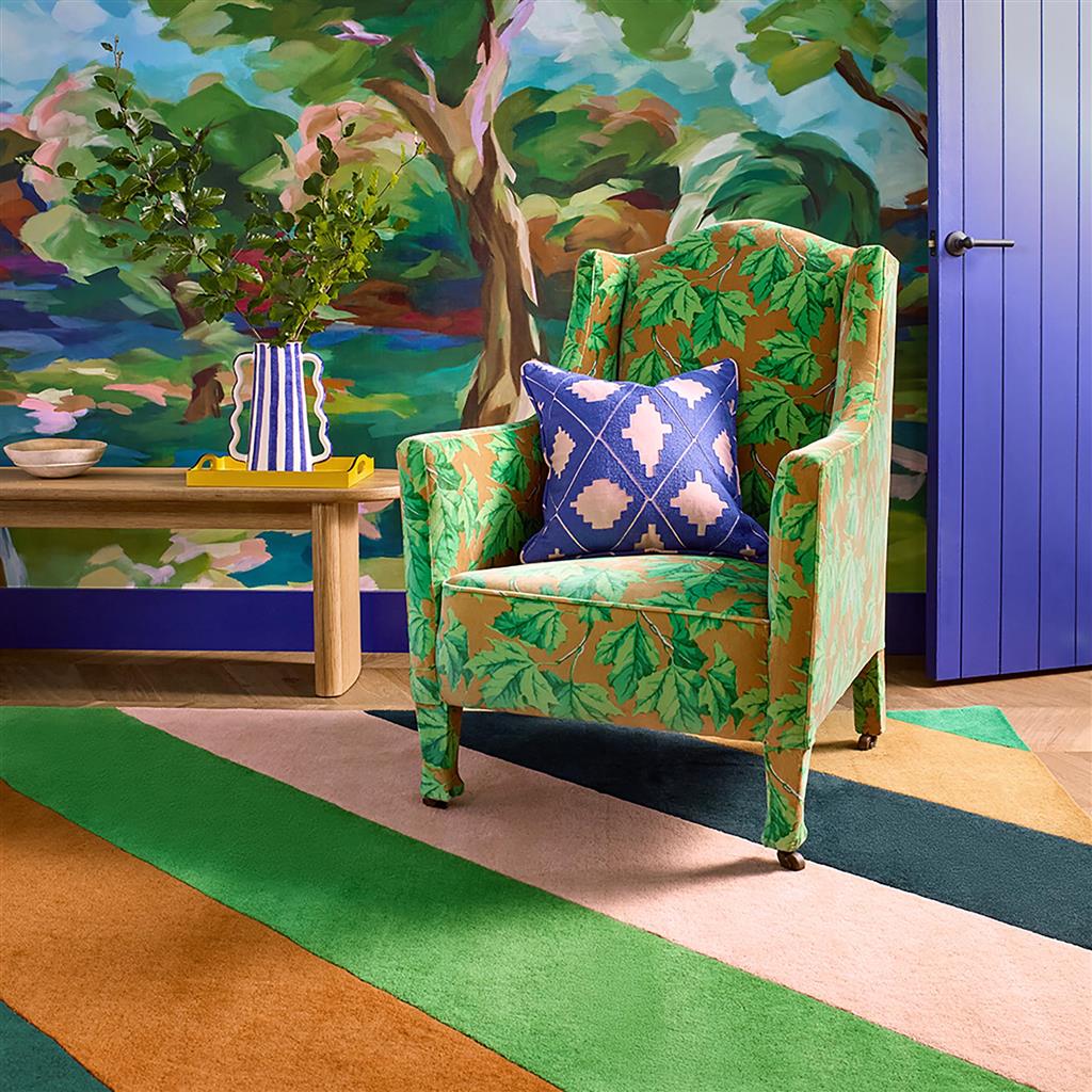 Sherbet Stripe Emerald/Amber Teppich | Größe: 170 x 240 cm