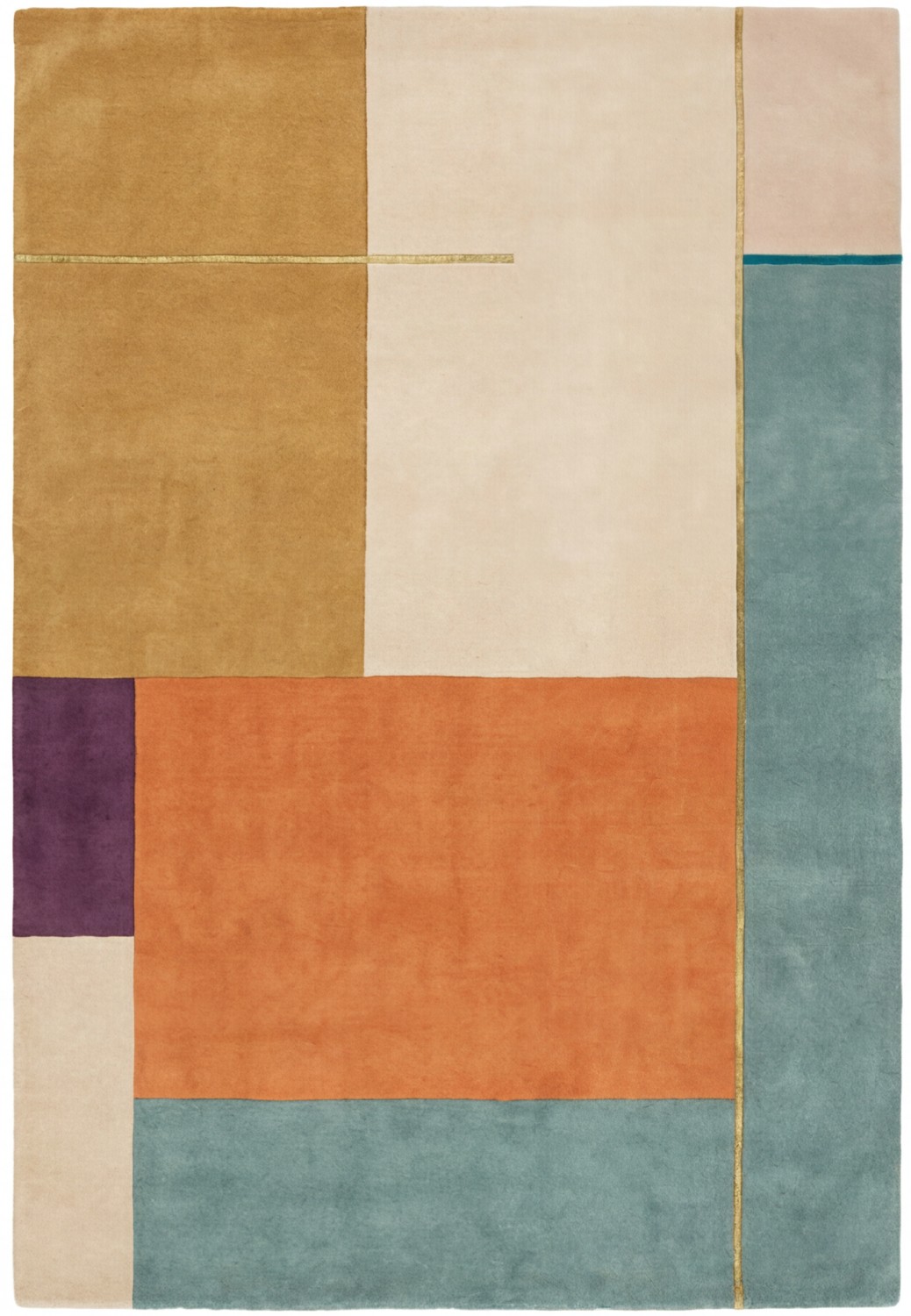 Warm Blocks Teppich