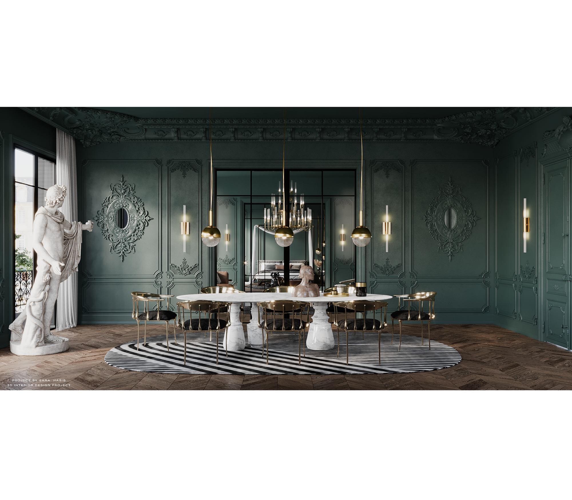 Obsidian Ovaler XL Estremoz Esstisch