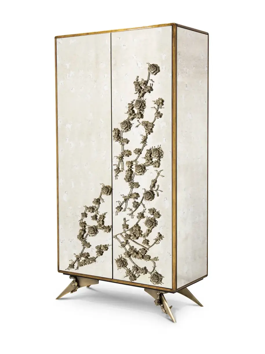 Mirage Gealterter Spiegel‑Armoire