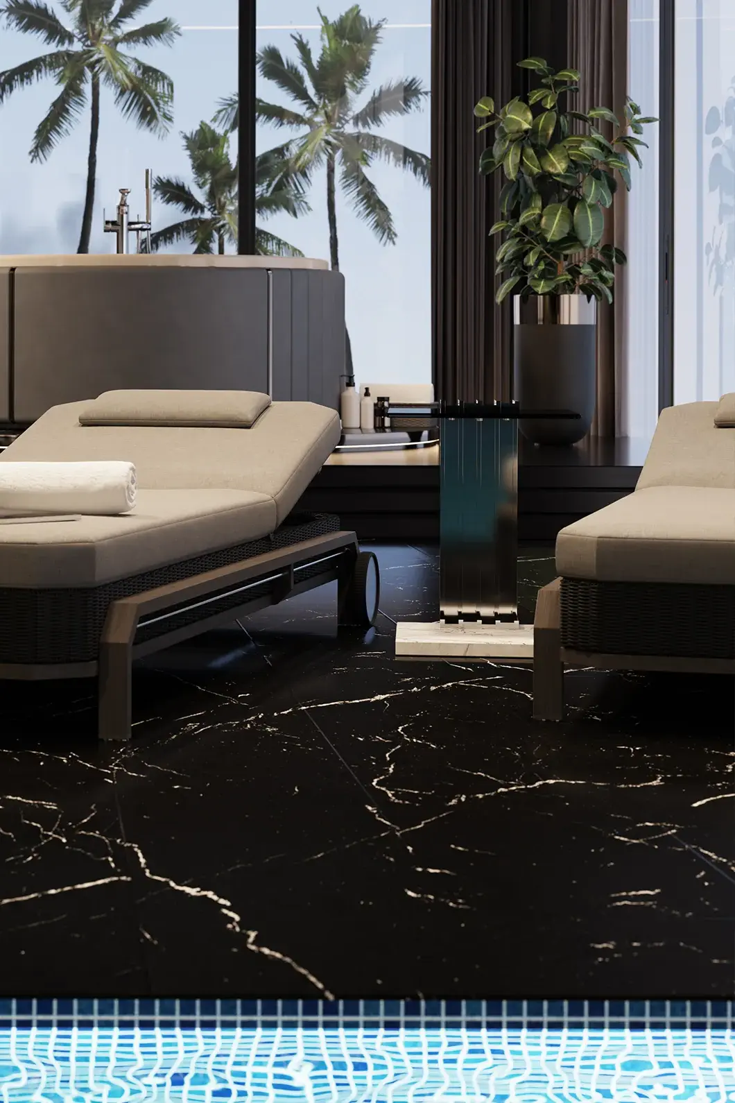 Whirlwind grauer Outdoor‑Beistelltisch - 3