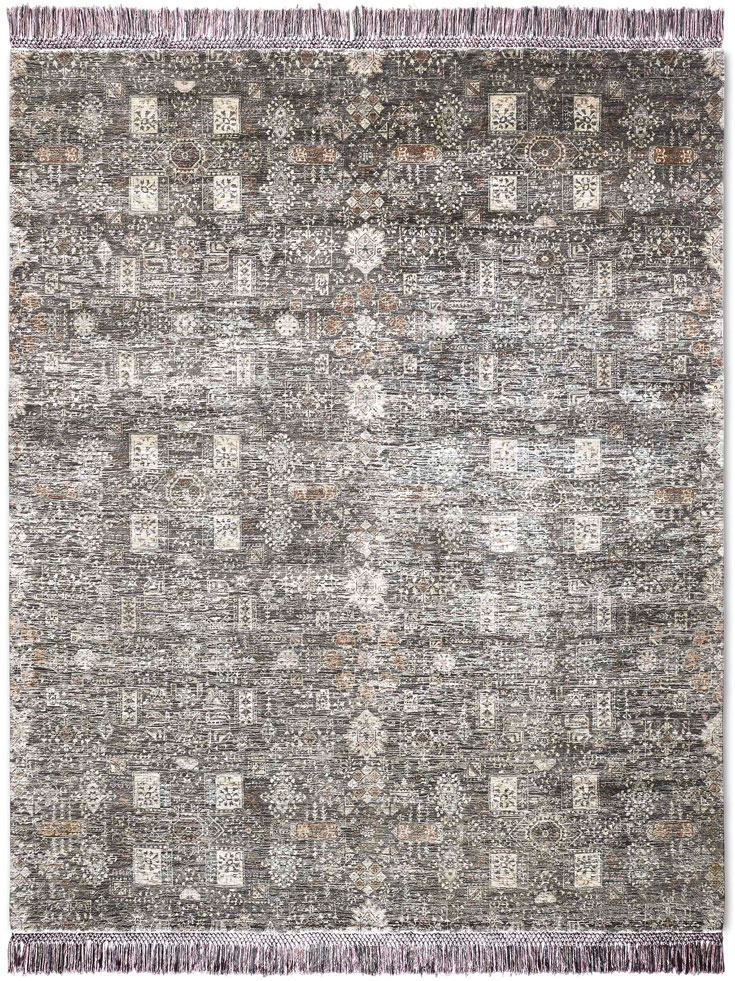 Agra Original on Charcoal Teppich | Größe: 183 x 274 cm