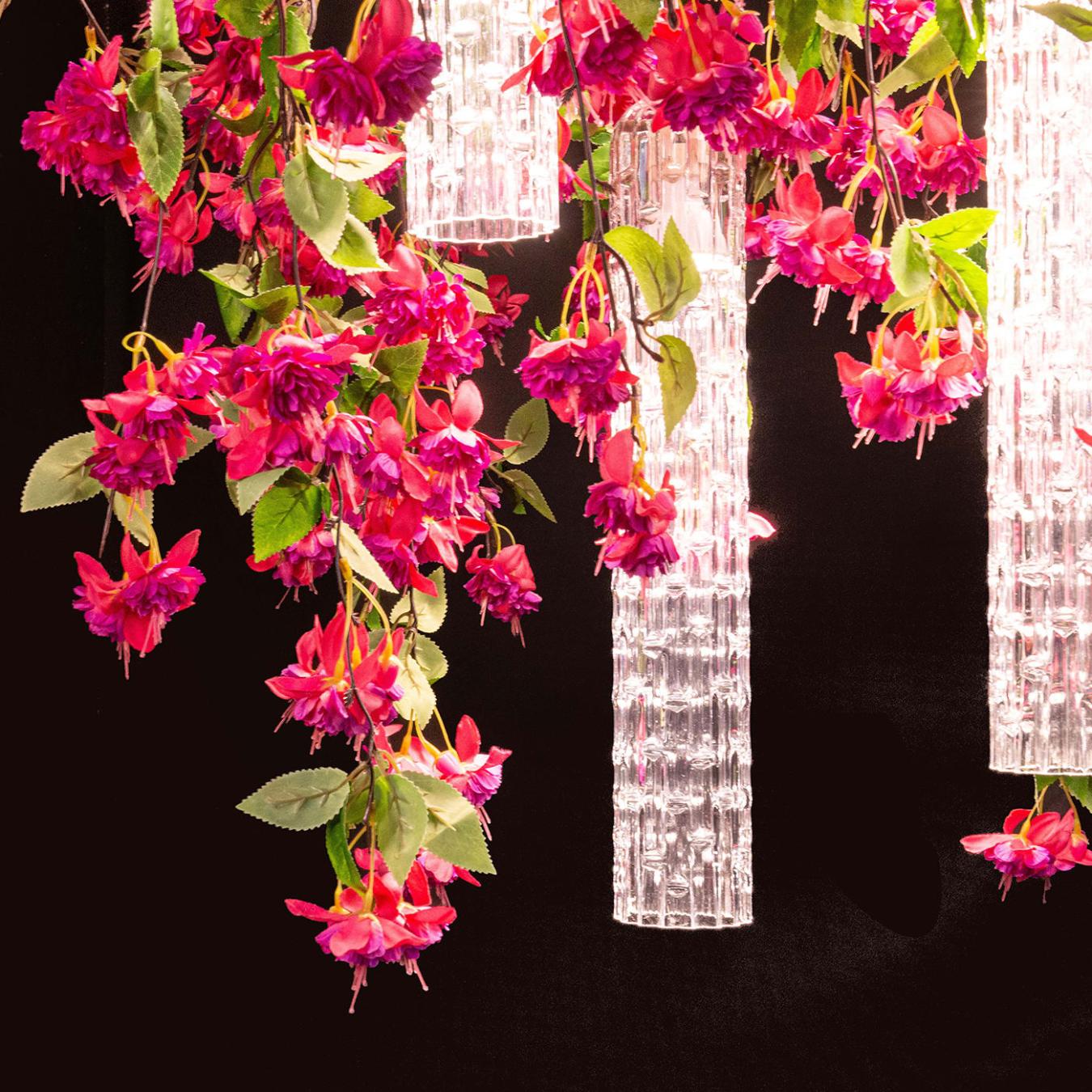 Pink Cascade Square Kronleuchter