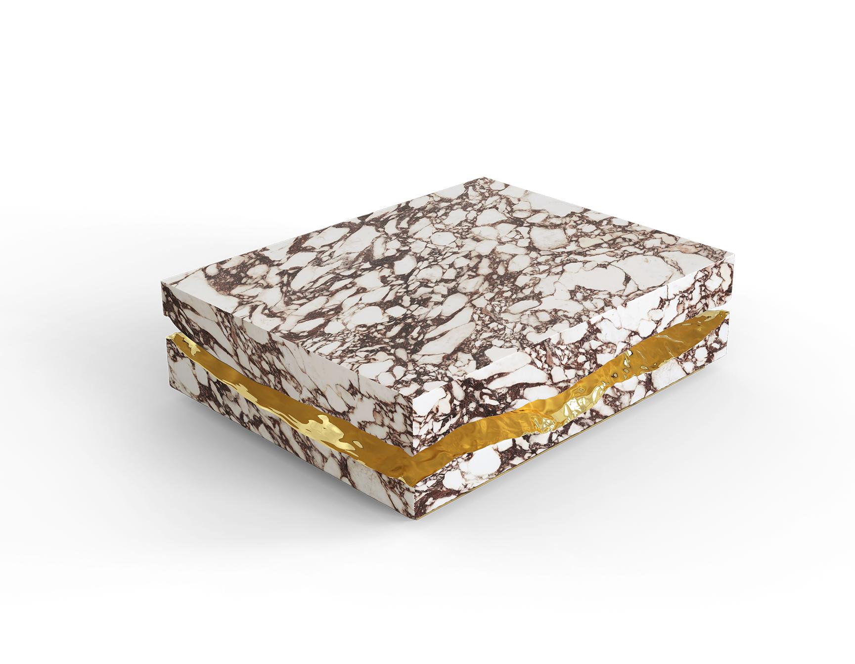 Boulder Calacatta Violla Marmor Tisch