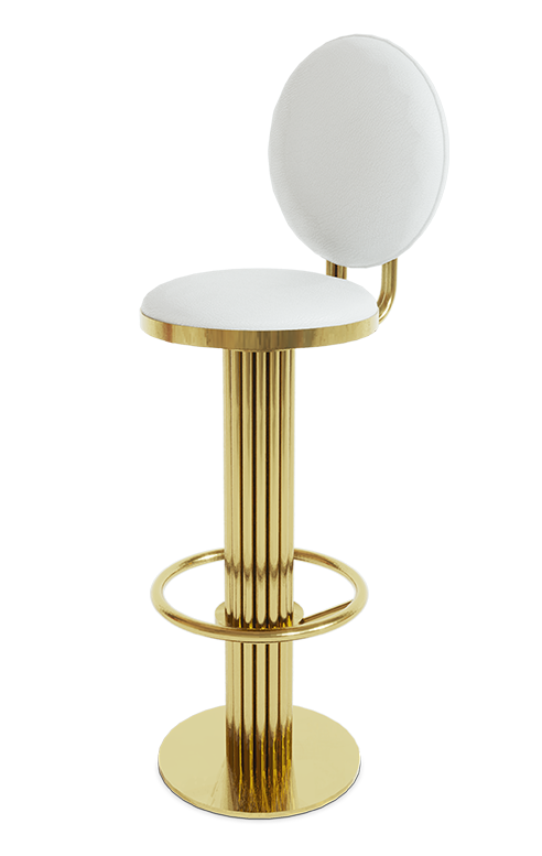 Keira Runder Barhocker