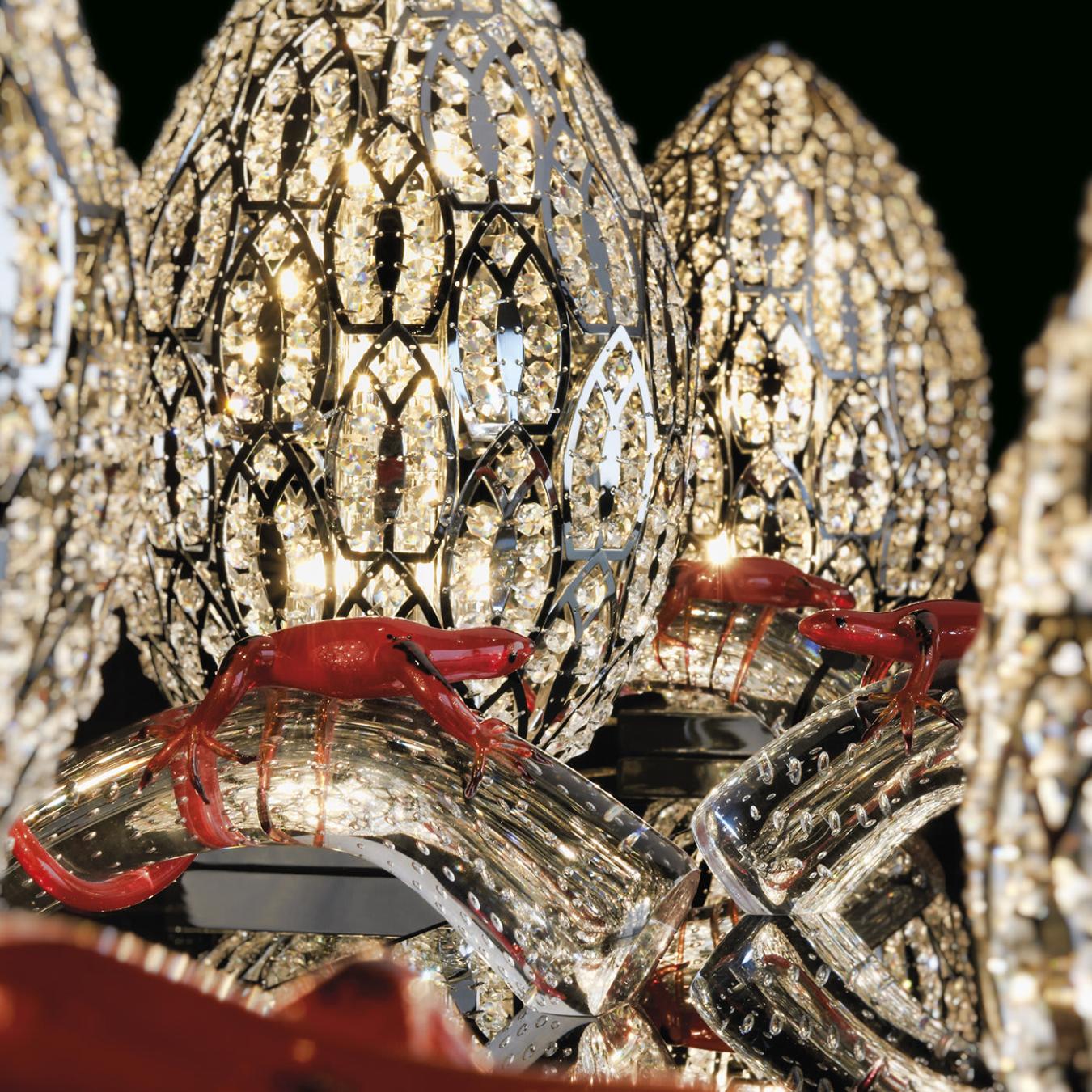Glashorn mit Gecko Figur