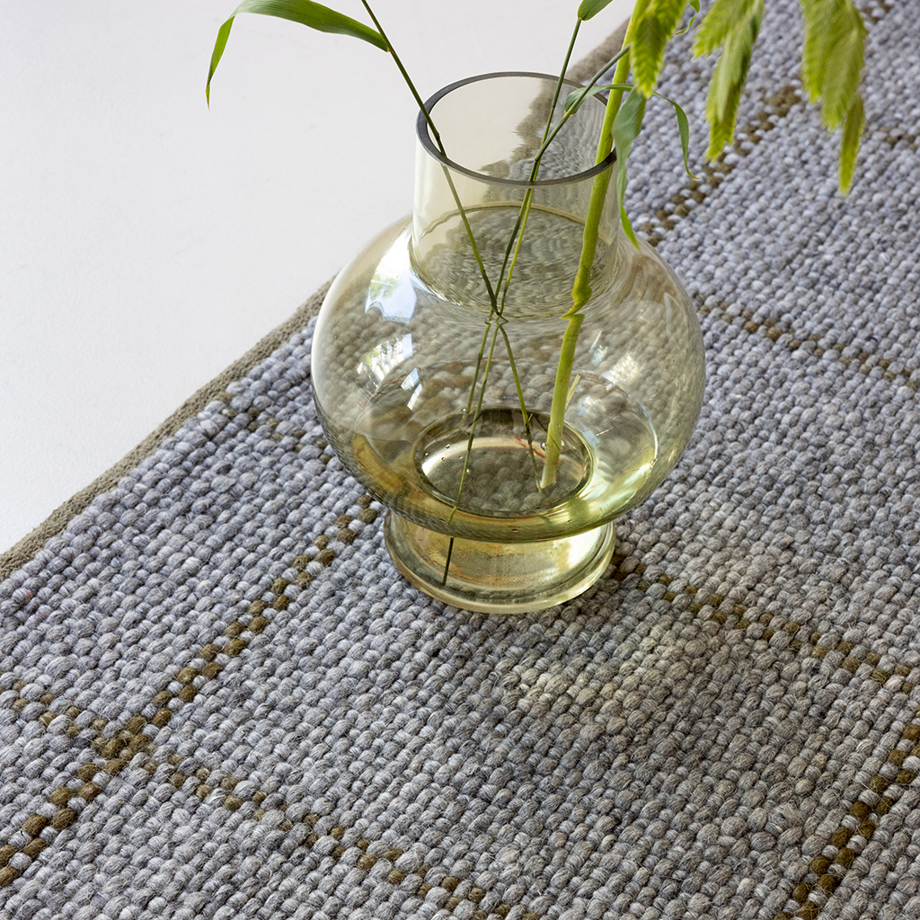 Craft Matter Check Slate/Oli Teppich | Größe: 160 × 230 cm