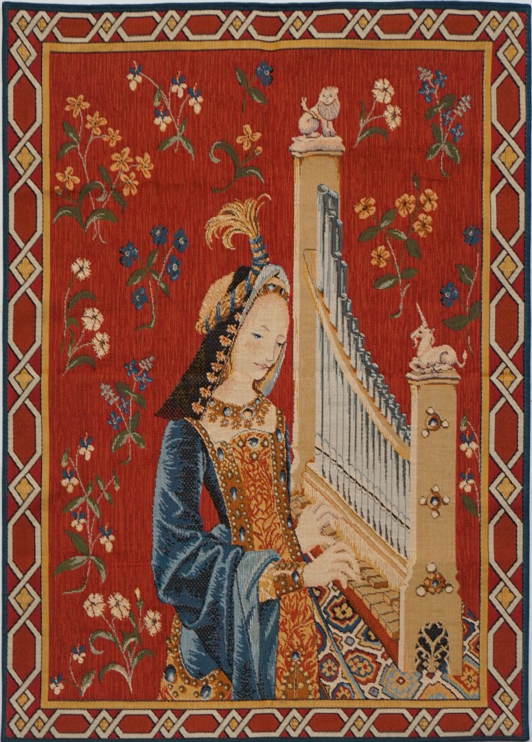 Das Hören mit Rahmen Wandteppich | Größe: 50 x 67 cm