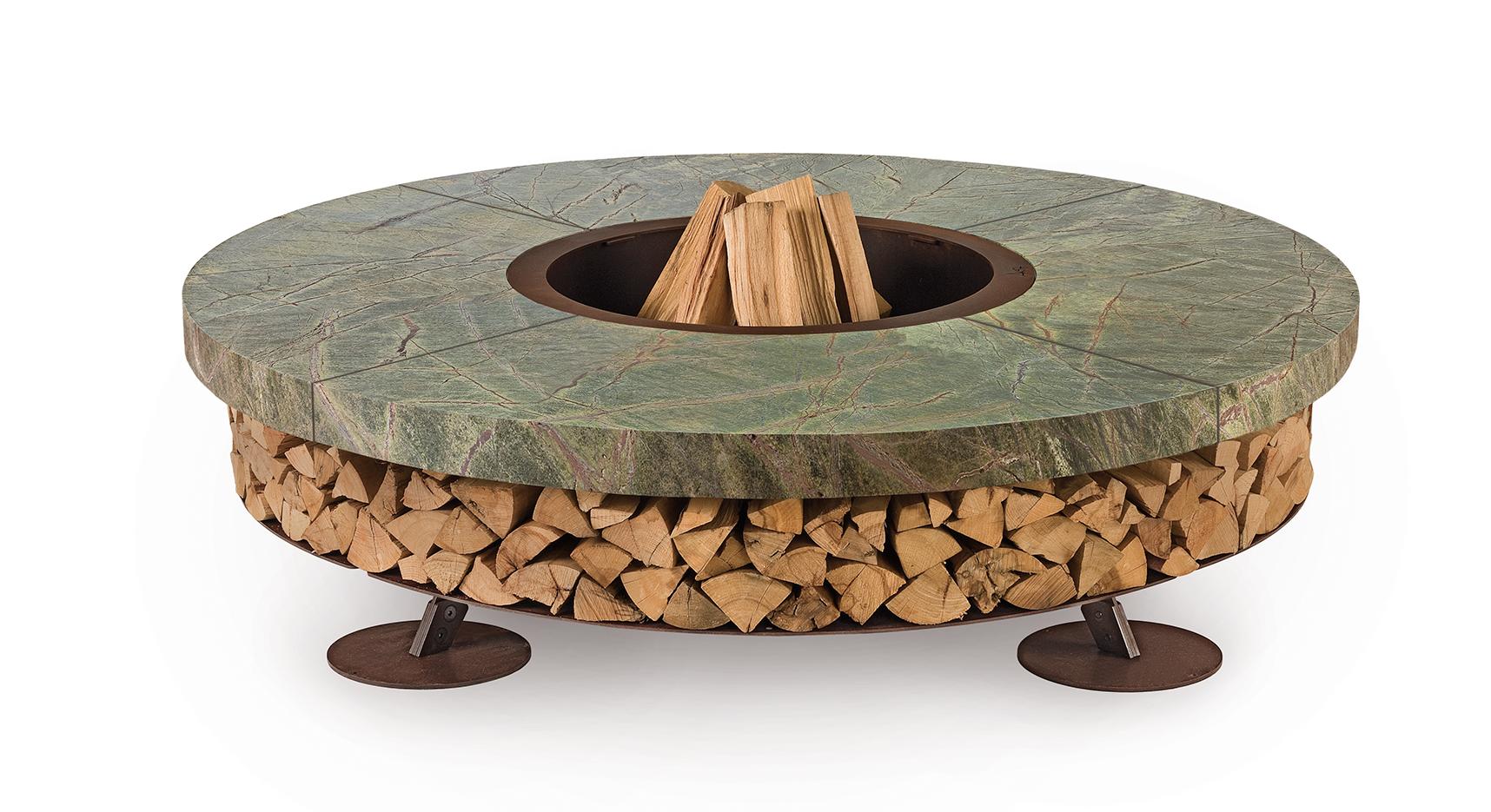 Ercole Marmor-Feuerstelle | Fertigstellung: Braun | Dimensions: Ø 250 cm