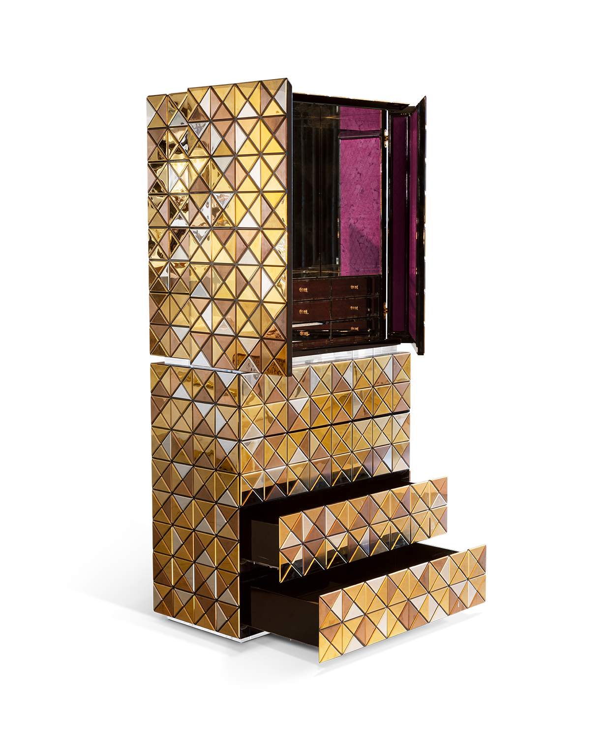 Mosaic II Gold‑Schrank