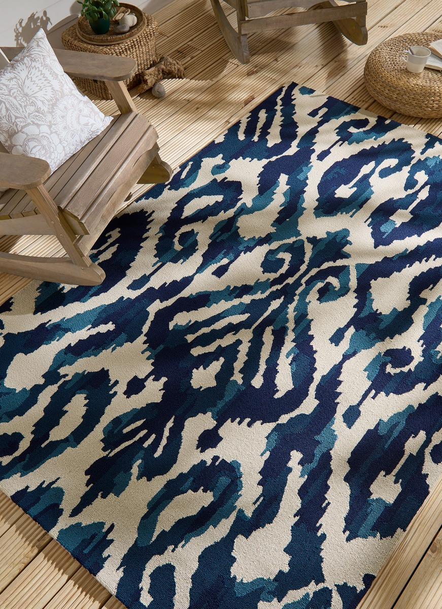 Kasuri Indigo outdoor 446208 Teppich | Größe: 200 x 280 cm