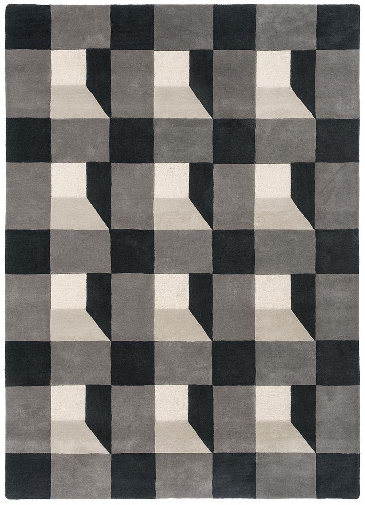 Blocks Slate Teppich | Größe: 140 x 200 cm