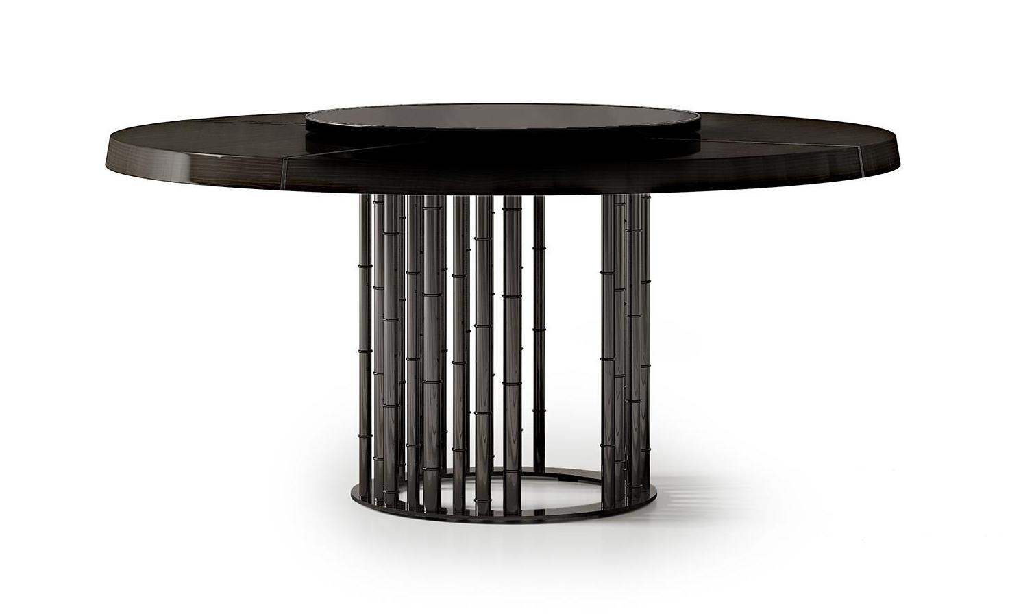 Runder Tisch mit Glasplatte | Dimensions: Ø 160 cm