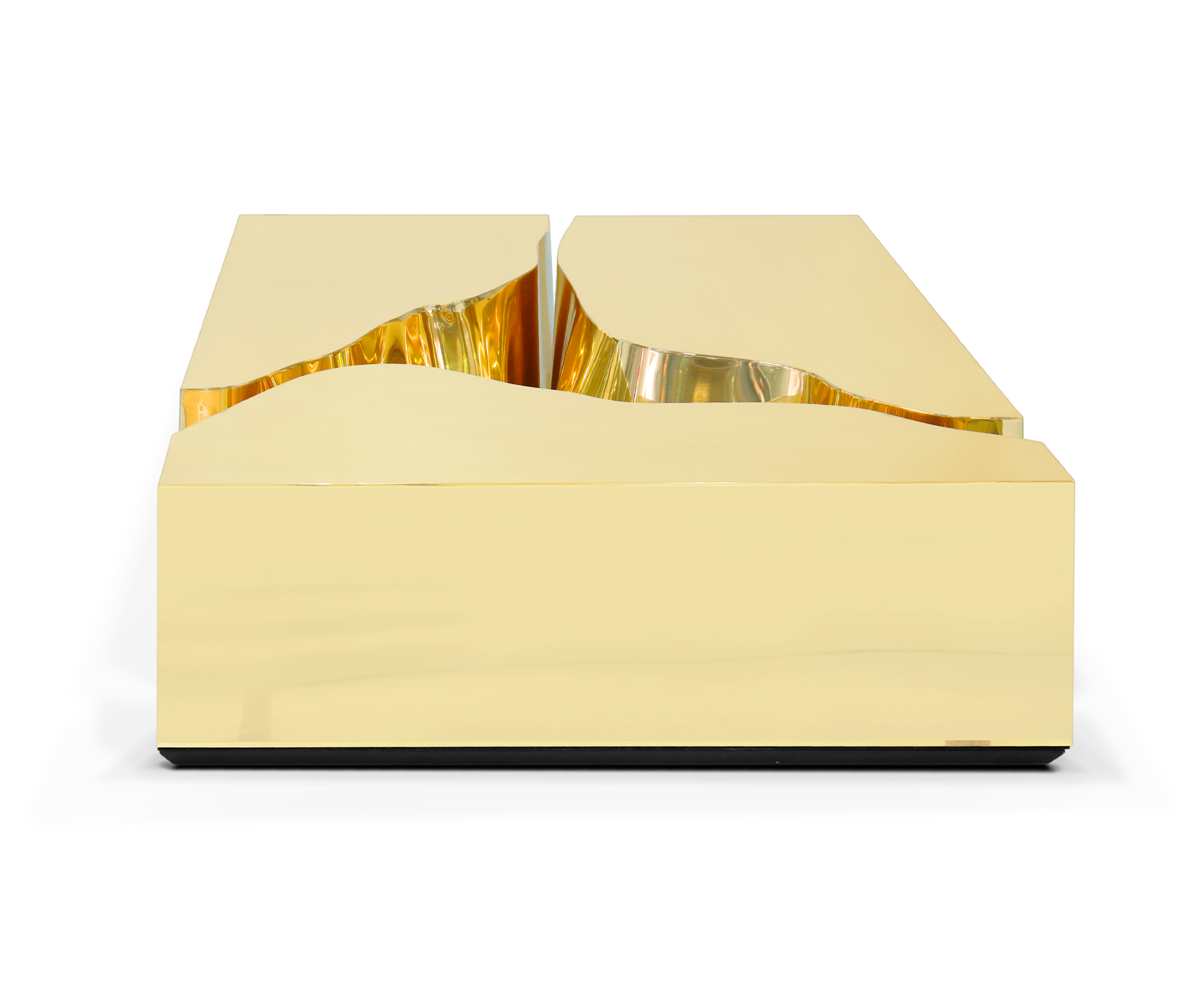 Fissure Blattgold Couchtisch