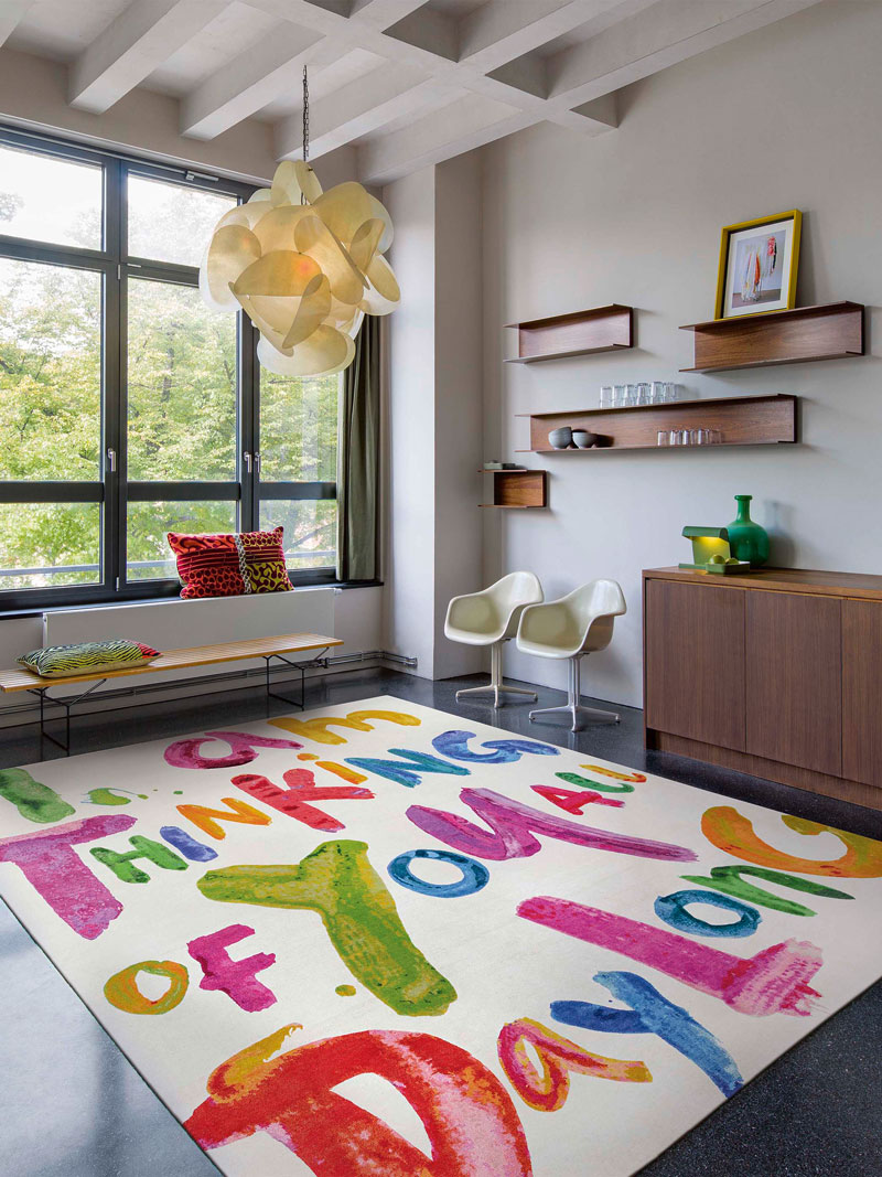 Handwriting I am thinking… Original auf Weiß Teppich