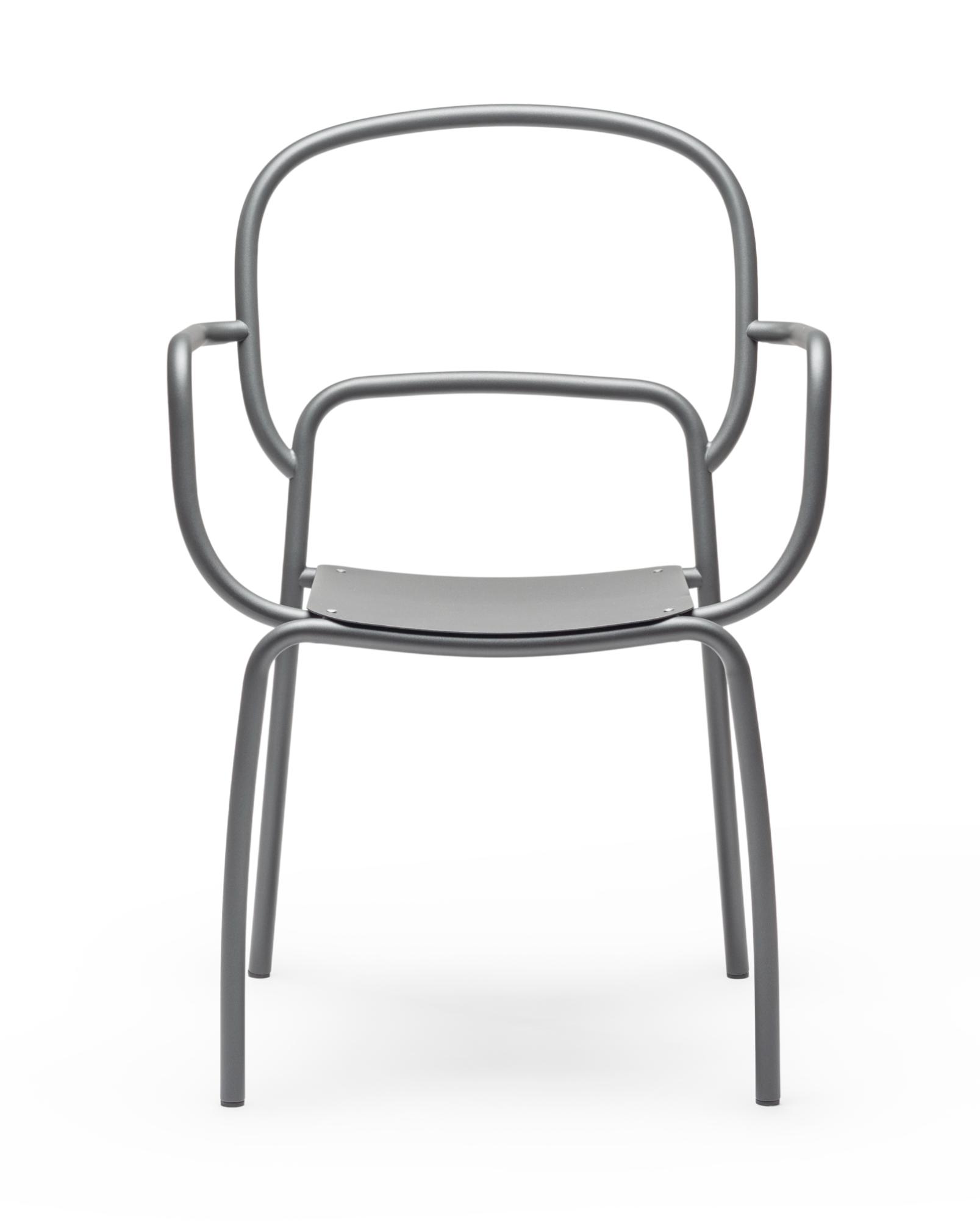 Moyo Grauer Outdoor-Stuhl (3er-Set)