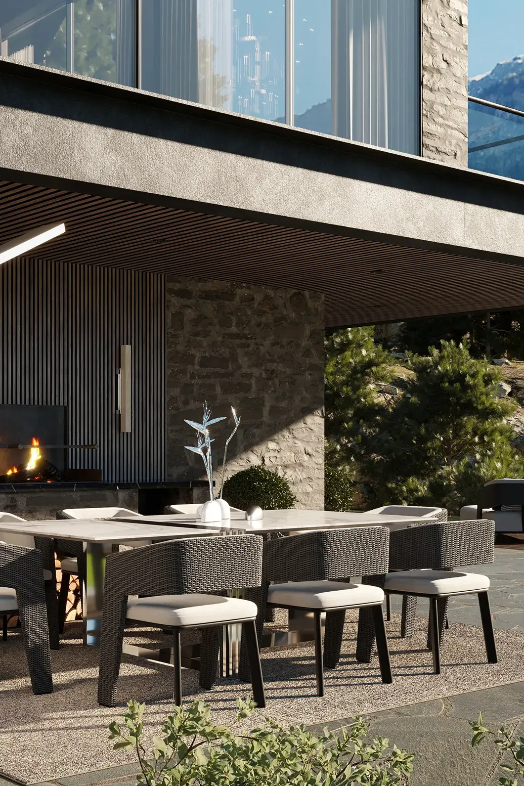 Crown grauer Gartenstuhl