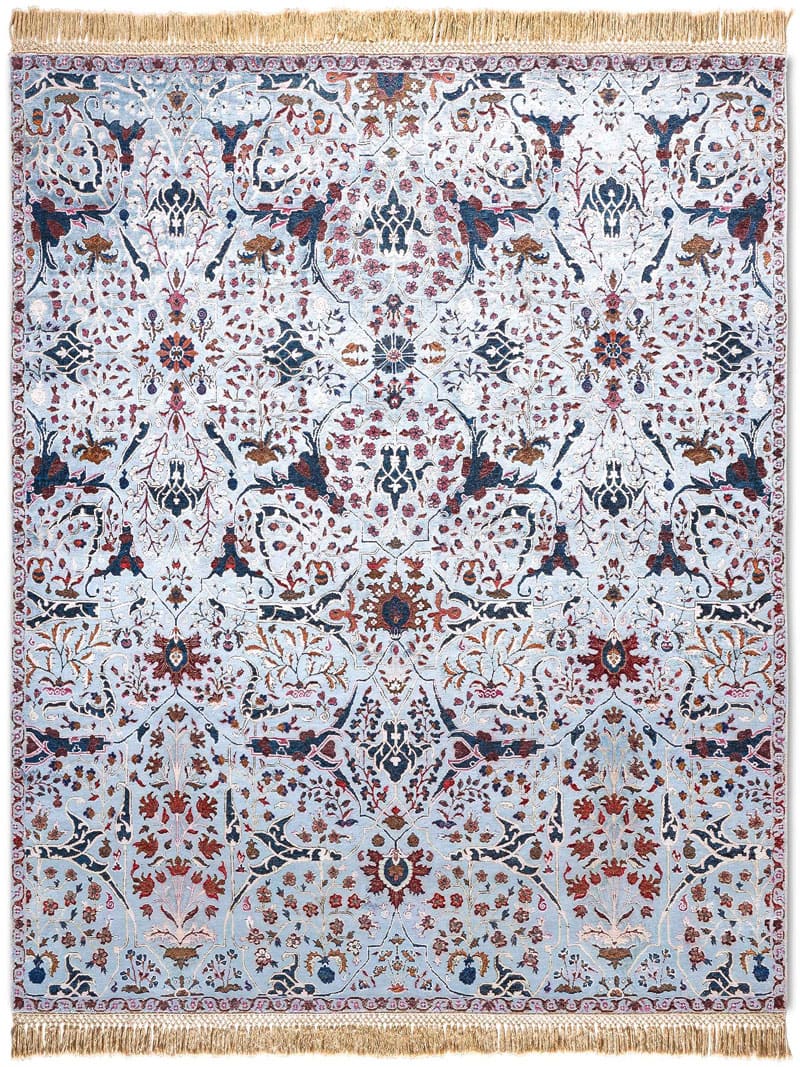 Teheran Reverse Original auf Hellblau Teppich | Größe: 274 x 365 cm