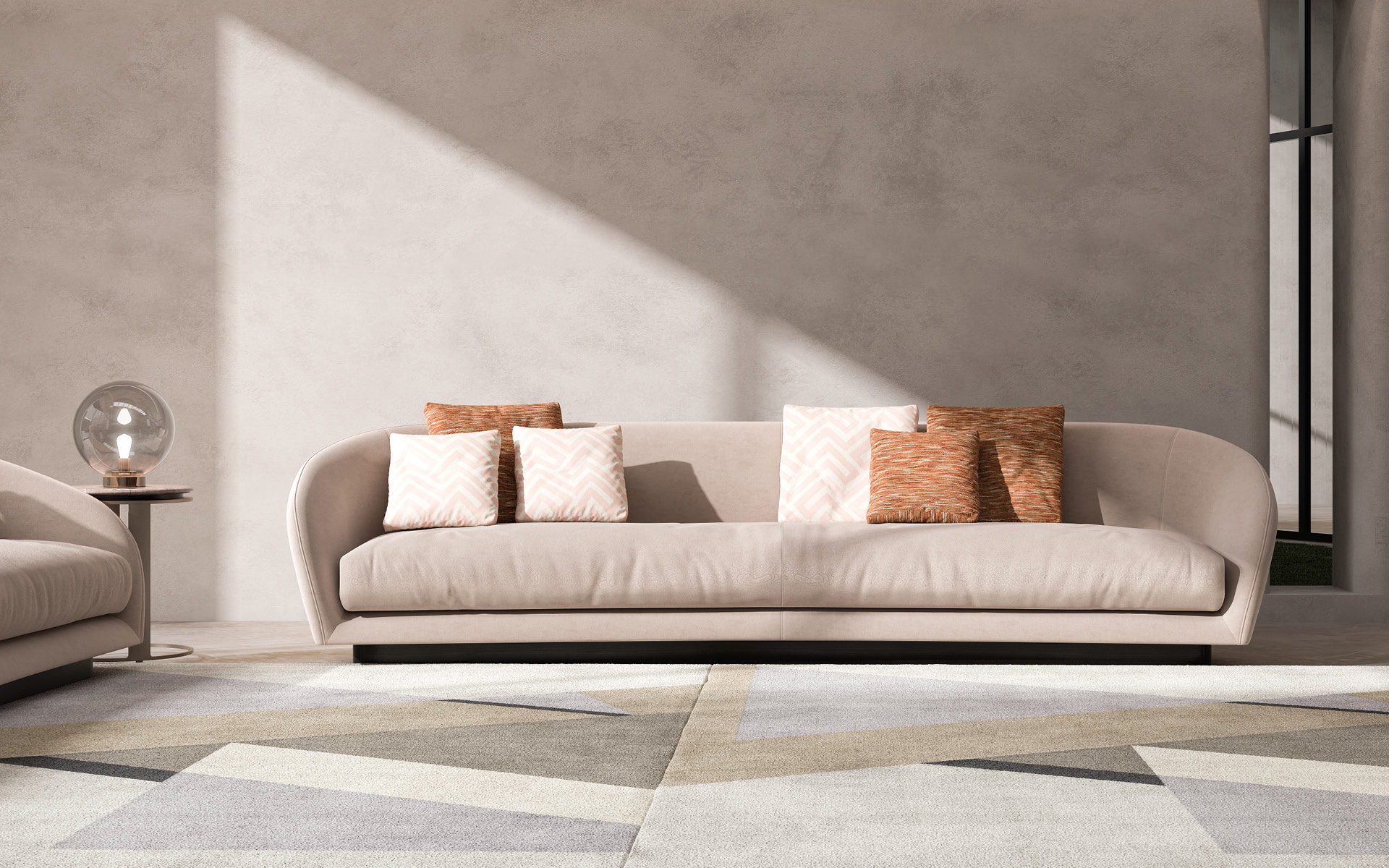 Downtown Italienisches Sofa | Dimensions: B 200 cm