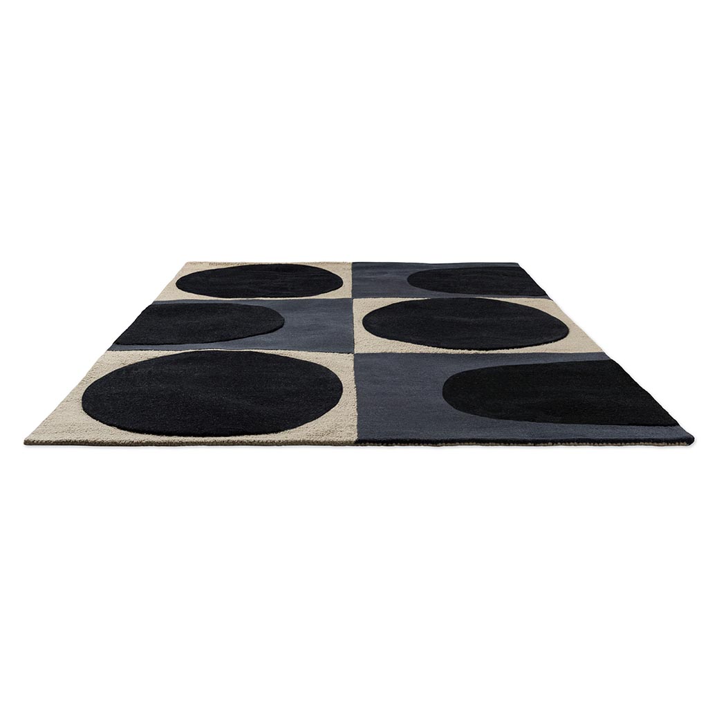 Spot Square Blue/Navy Teppich | Größe: 160 × 230 cm