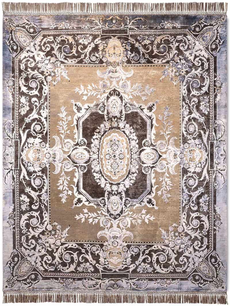 Aubusson Original on Natural Brown Teppich | Größe: 305 x 427 cm