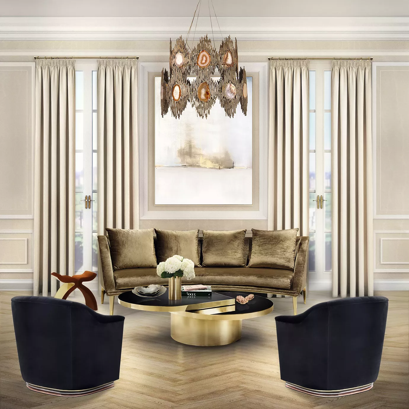 Vivara 2‑Ringe Kronleuchter