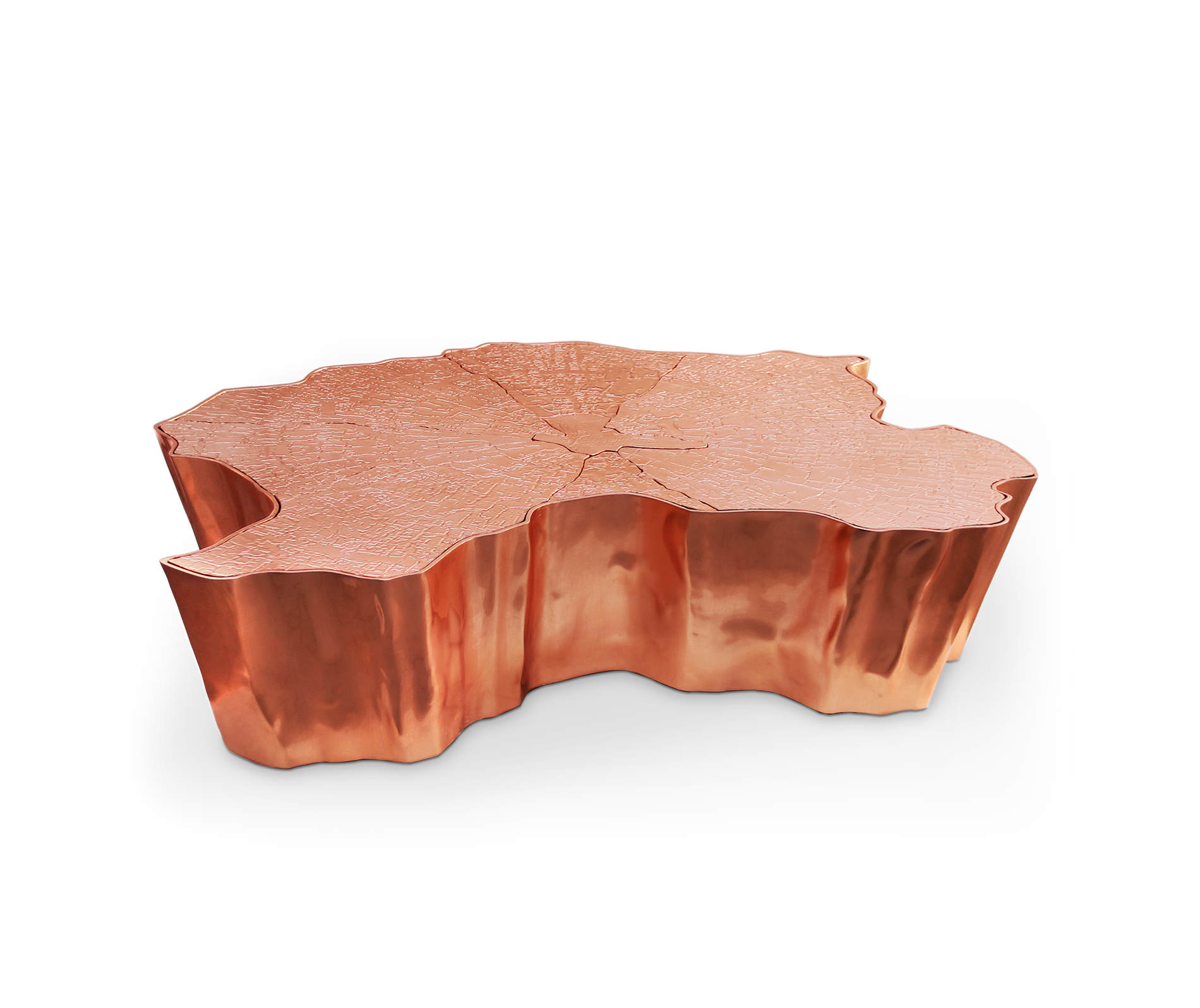 Paradise Kupfer‑Couchtisch | Dimensions: B 138 x T 95 x H 36 cm