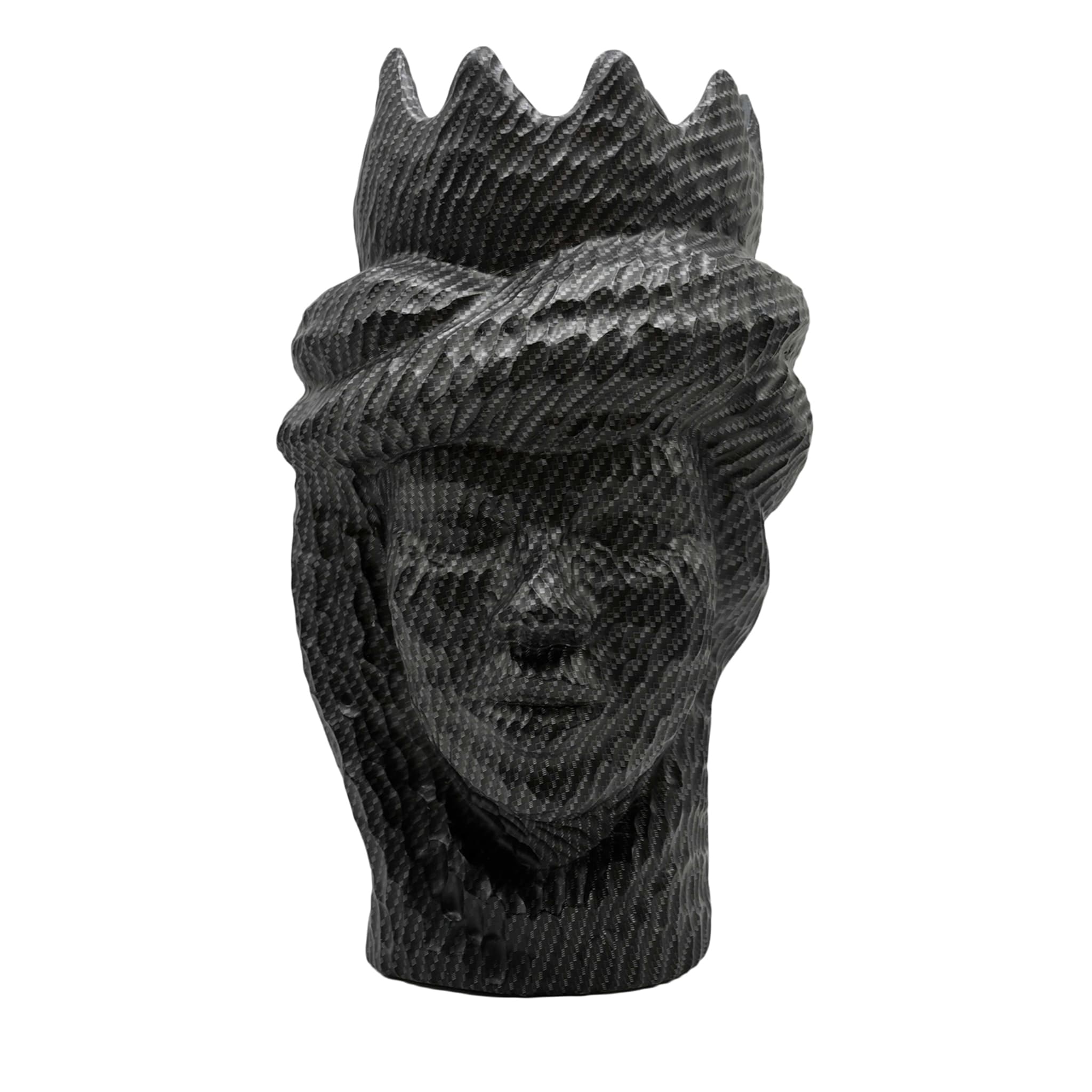 Maure‑Kopf graue Skulptur