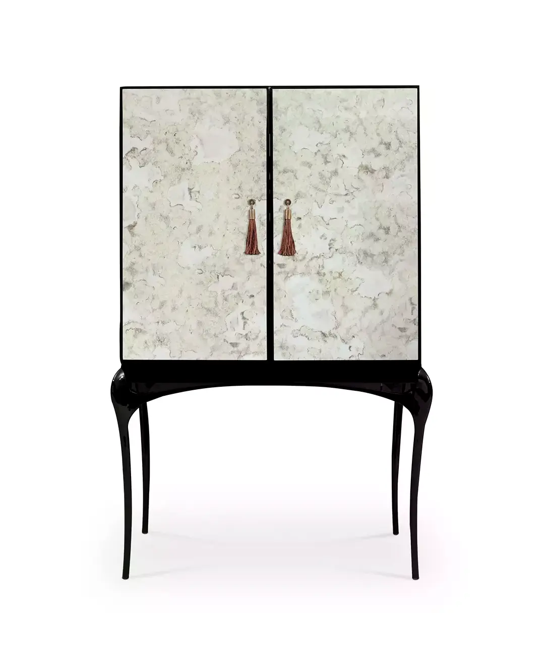 Allure Gealterter Spiegel‑Barschrank