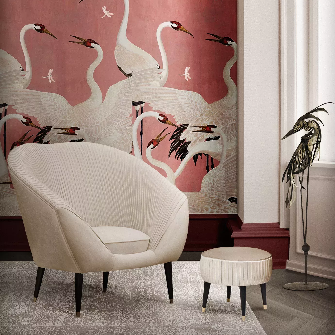 Hana Stuhl mit Hocker