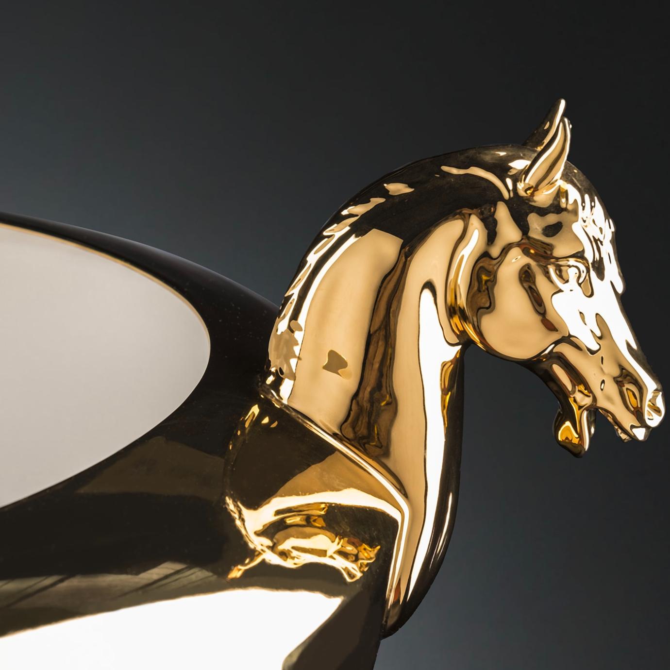 Horse Golden Vase