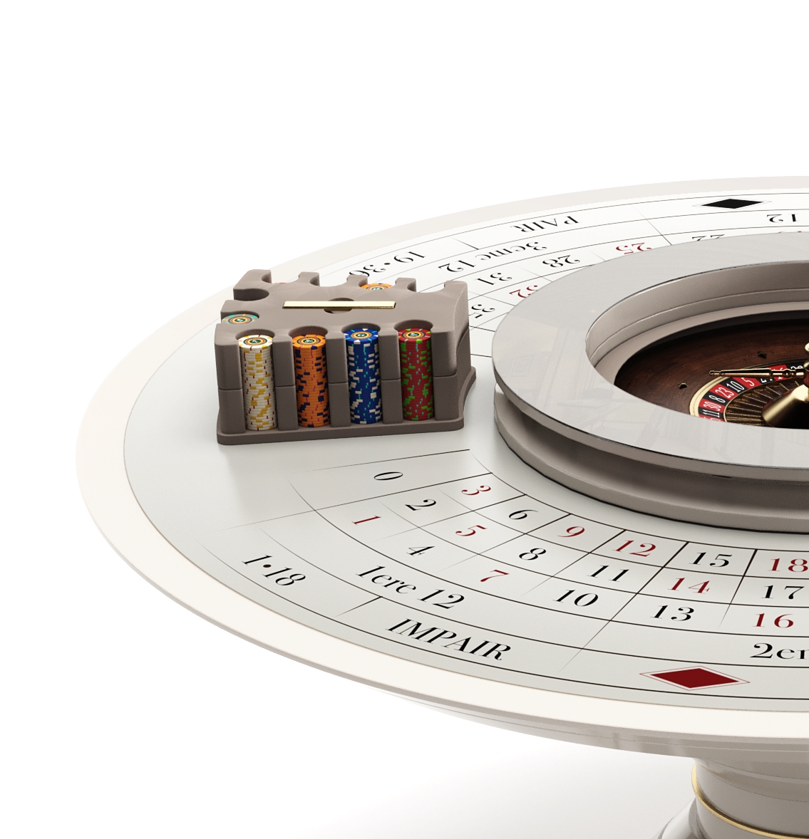 Convivium Runder Roulette-Tisch