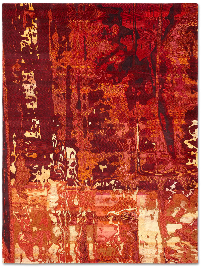 Ice ECO auf Copper Orange Teppich | Größe: 122 x 183 cm