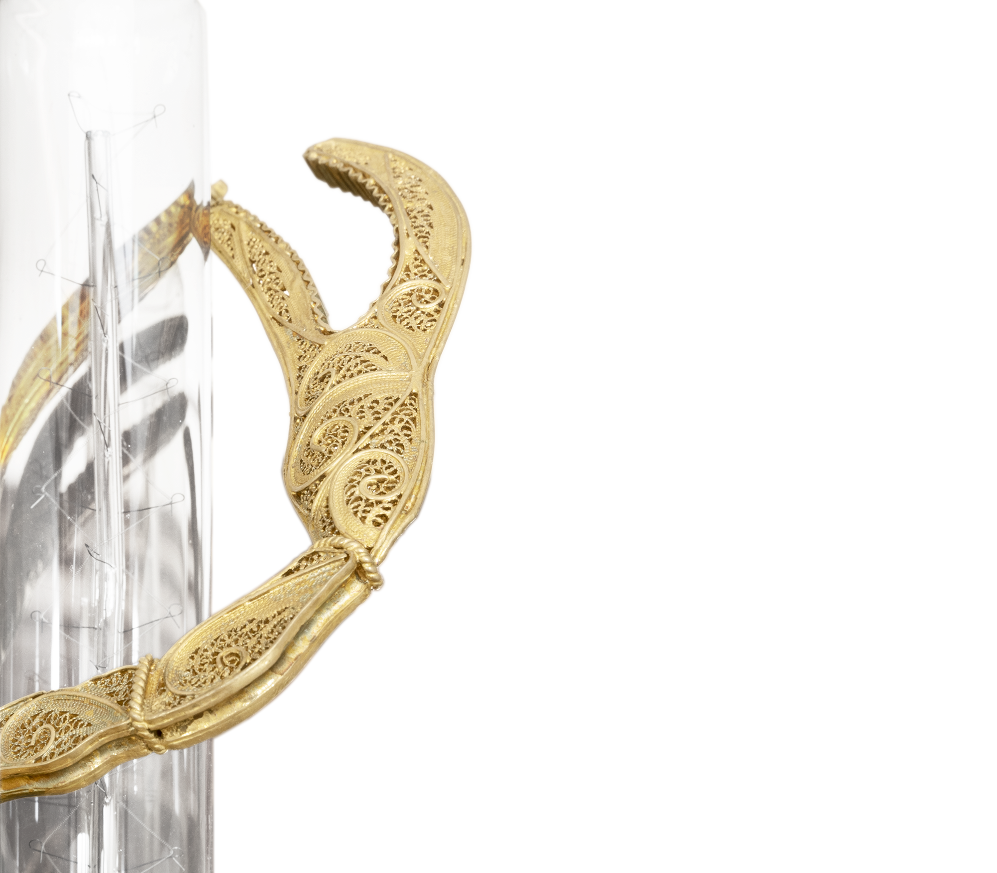 Geoden‑Filigran Skorpion kleine Wandleuchte