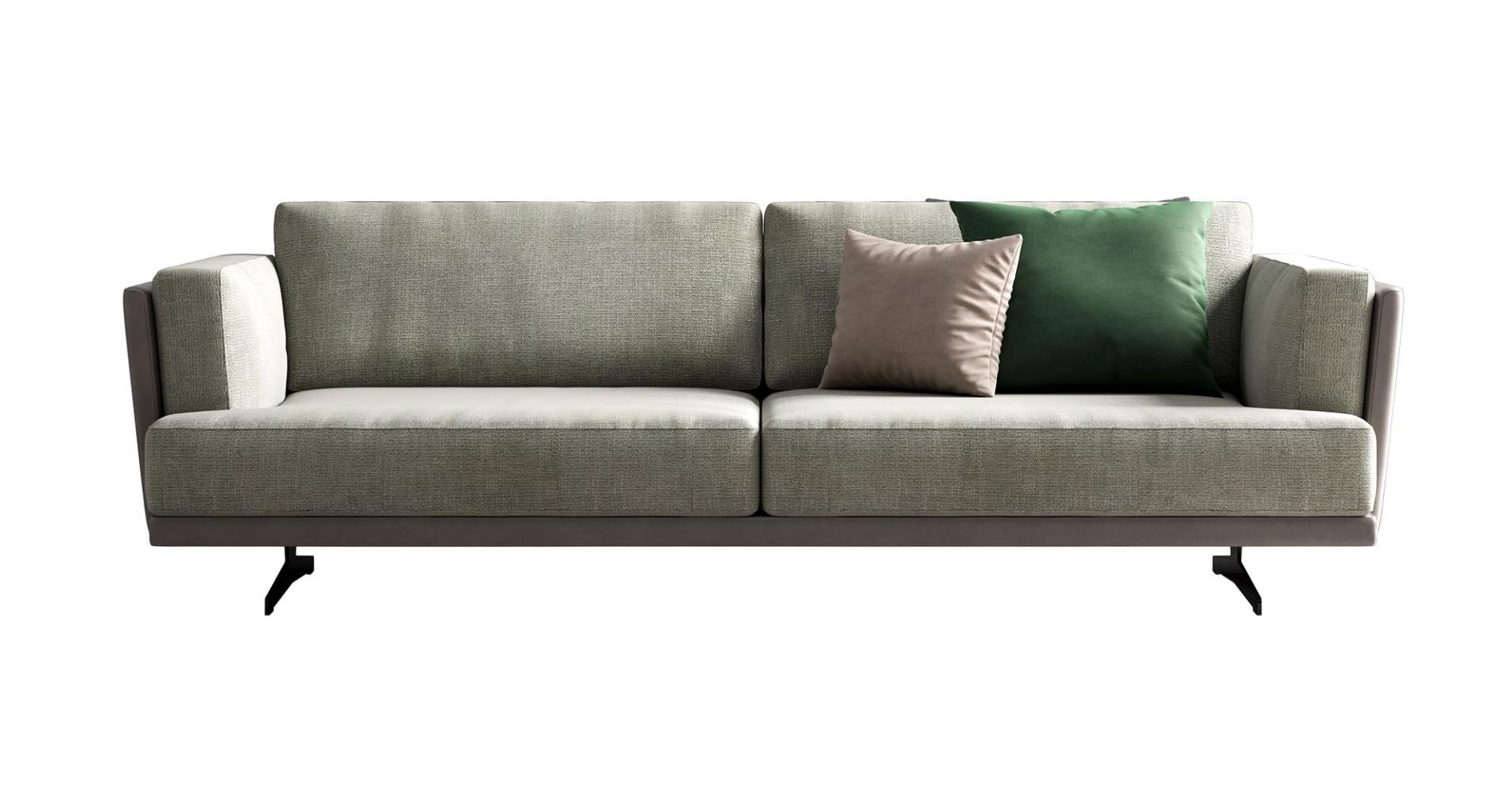 Sofa mit Stoff‑Leder‑Kombination 255