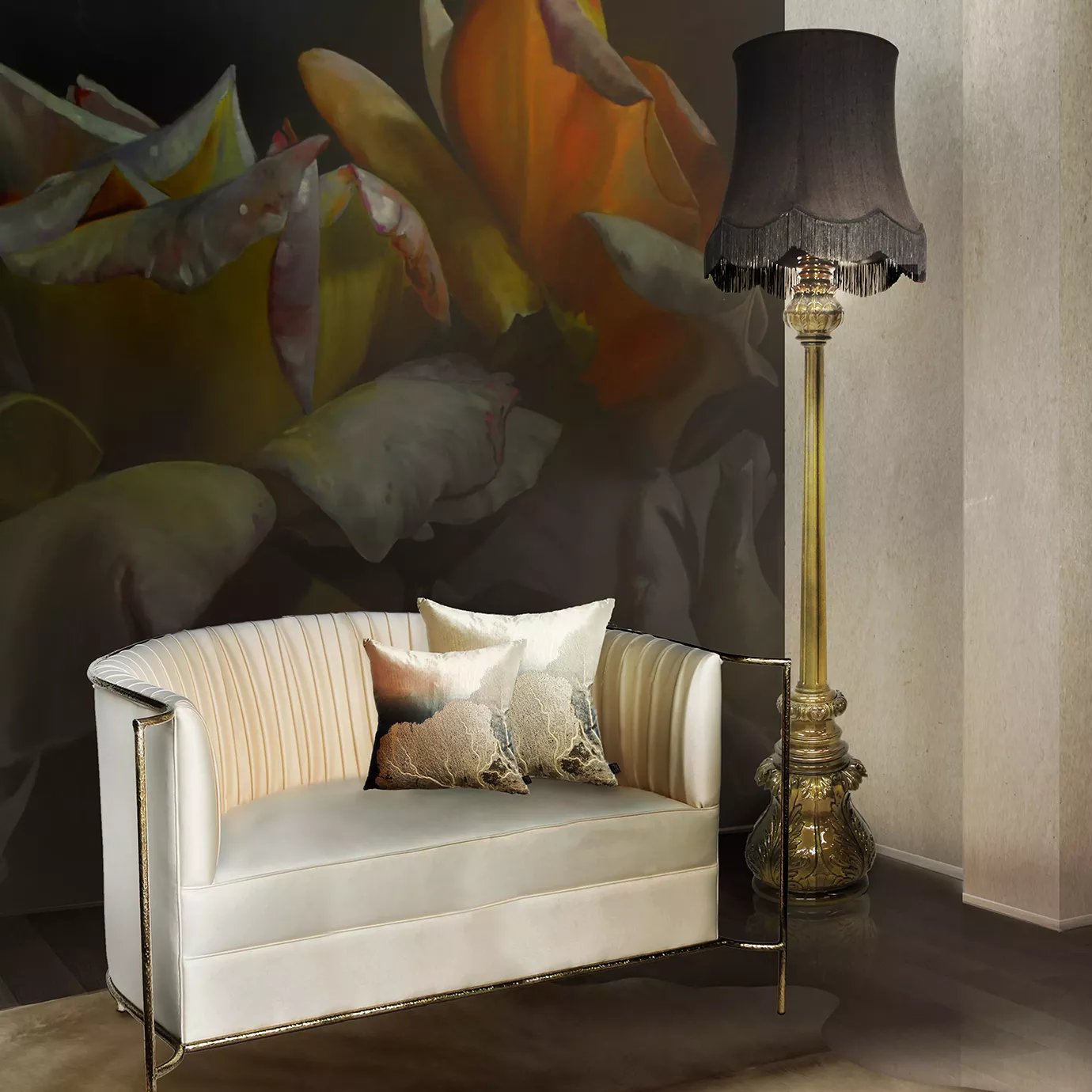 Lotus Stehlampe