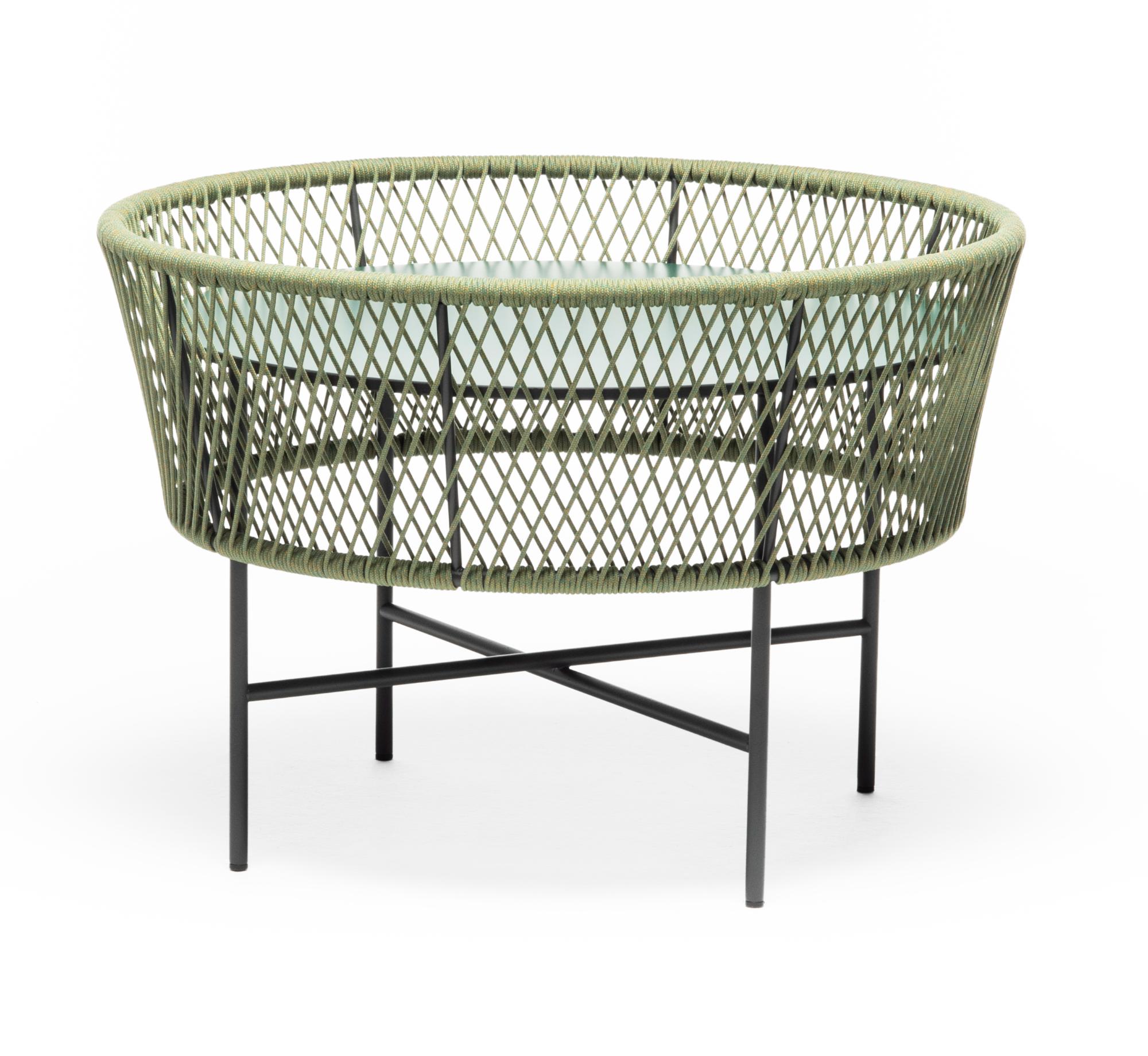 Tamburo ME Runder Grüner Outdoor-Loungetisch