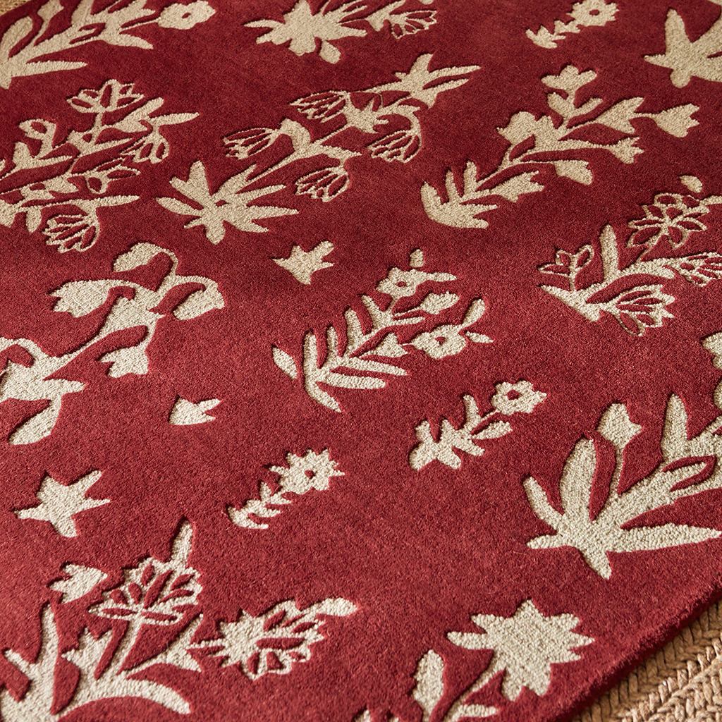 Woodland Glade Pflaumenrot 146800 Teppich | Größe: 250 x 350 cm
