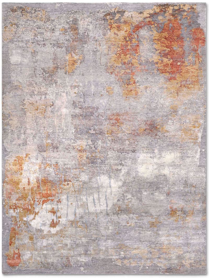 Stereo Gold auf Grau Mix Teppich | Größe: 274 x 365 cm