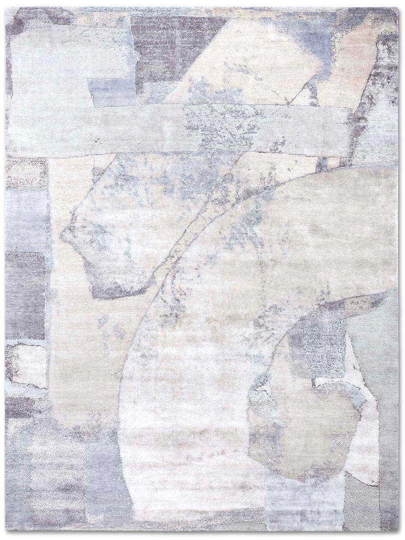 Snow Silver auf Hellgrau Teppich | Größe: 365 x 457 cm
