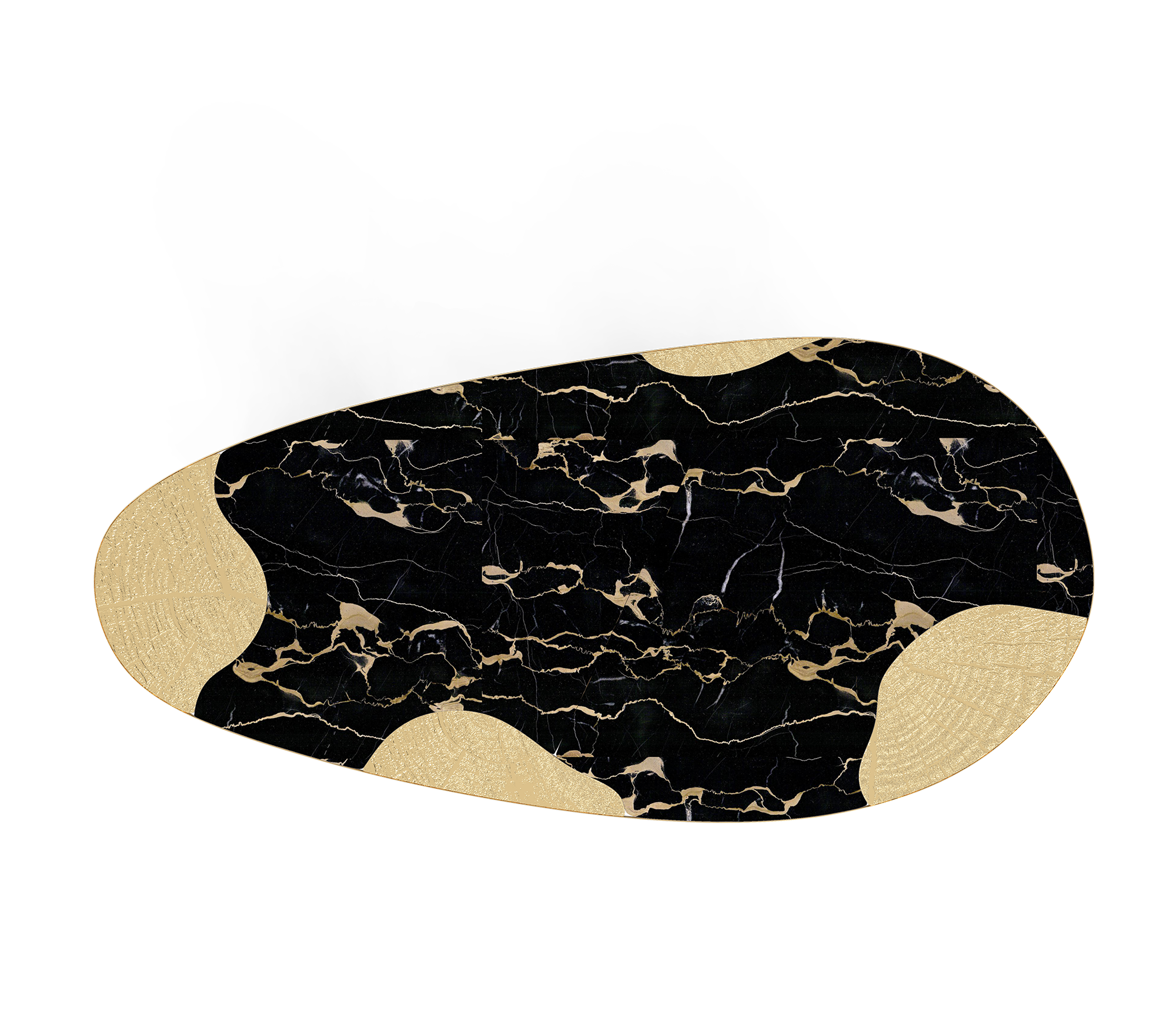 Athena Portoro Marmor & Gold Esstisch