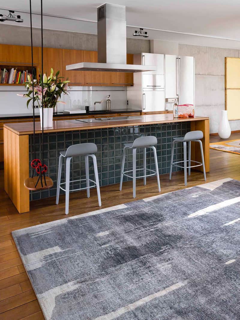 Dunkelgrau Beige Teppich | Größe: 140 x 210 cm