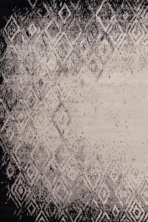 Handgeknüpfter Bambusseide Indischer Abstrakter Teppich