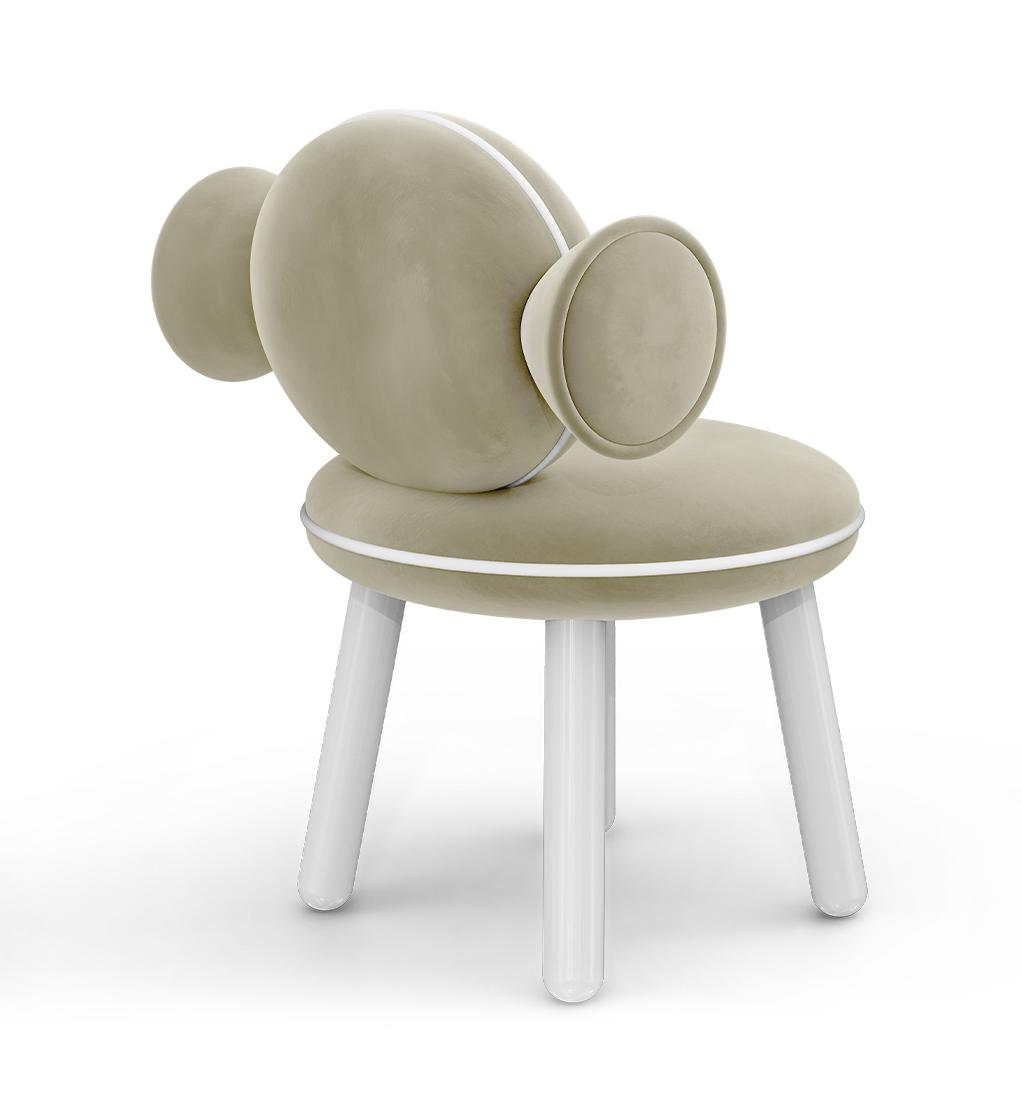 Lollipop cremefarbener Pouf‑Sessel